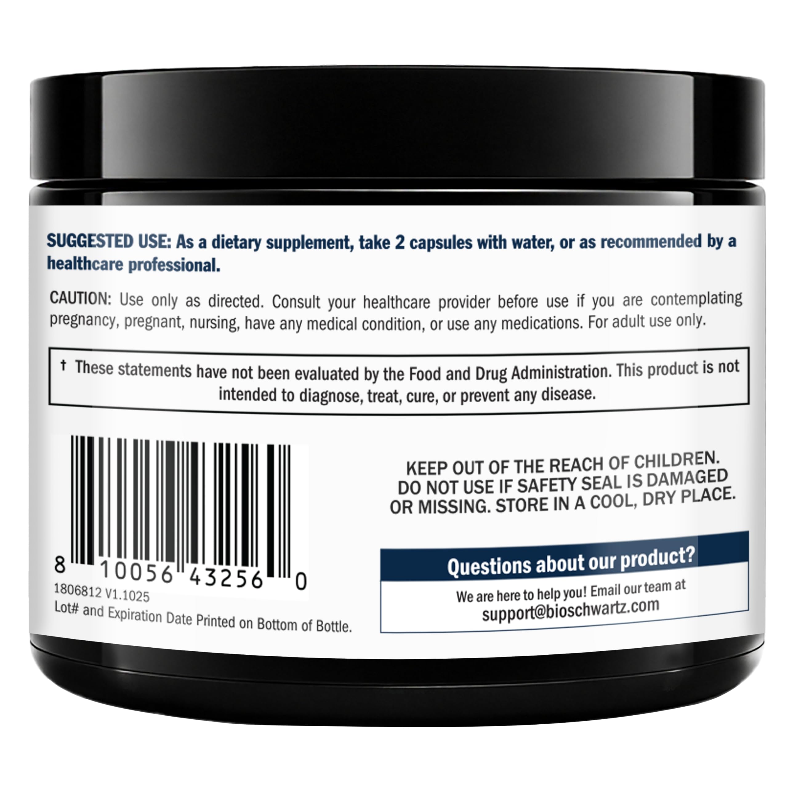 BioSchwartz NMN Supplement - 500mg Nicotinamide Mononucleotide - 30 Servings, 60 Capsules - Made in The USA with Premium Globally Sourced Ingredients, Third-Party Tested, Gluten-Free NMN Supplement BioSchwartzAu supplements