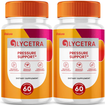 (2 Pack) Glycetra Capsules, Glycetra Blood Support Supplement Advanced Formula Premium Blend All Natural Balance Flow, Glicetra Pills Maximum Strength Glycogen Support Health Wellness Review (120 Ct) VitaluxaAu supplements
