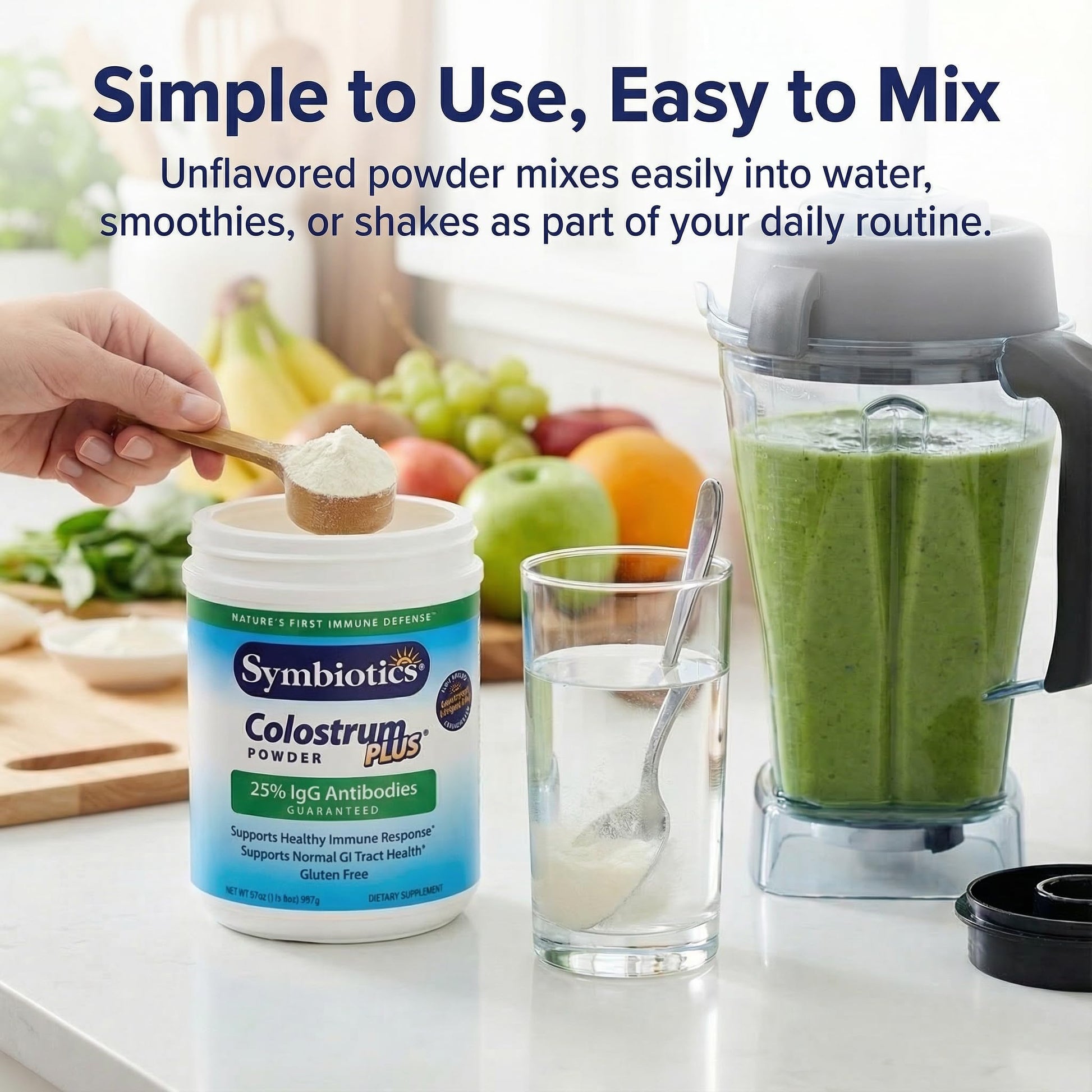 Symbiotics Colostrum Plus Powder 2.25 oz – Immune & Muscle Recovery Support, 25% IgG Immunoglobulins, Gut Health & Training Resilience, Unflavored, Gluten Free - 2.25 oz SymbioticsAu supplements