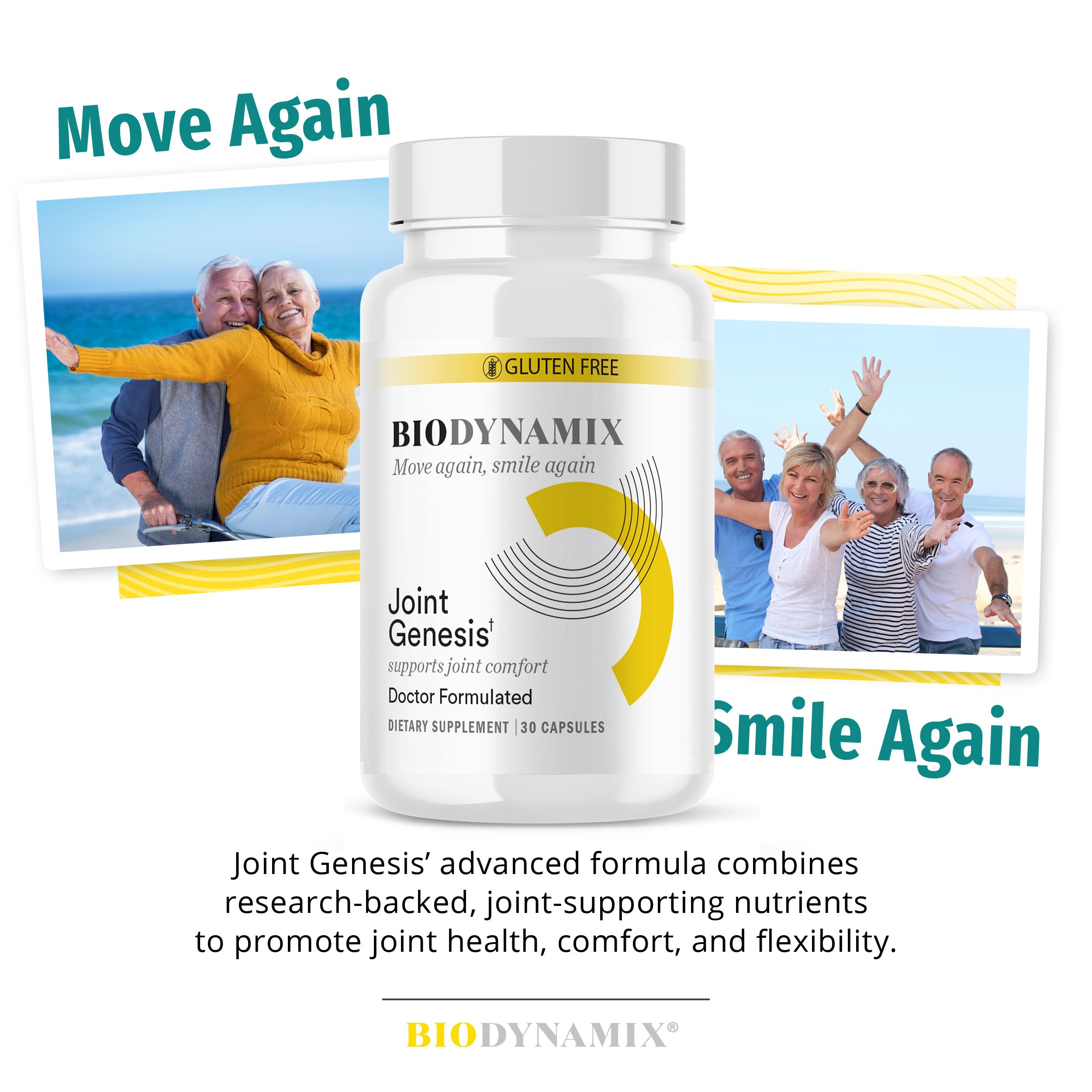 BioDynamix Joint Genesis - Joint Support Supplement - with Mobilee and Boswellia Serrata - for Comfortable, Flexible Joints - 30-Day Supply BioDynamixAu supplements