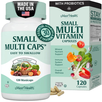 Maxi Health Multivitamin – Easy to Swallow Multi Vitamin Capsules with 30 Nutrients, Iron & Probiotics – Kosher Daily Multivitamins Small Capsules Maxi HealthAu supplements