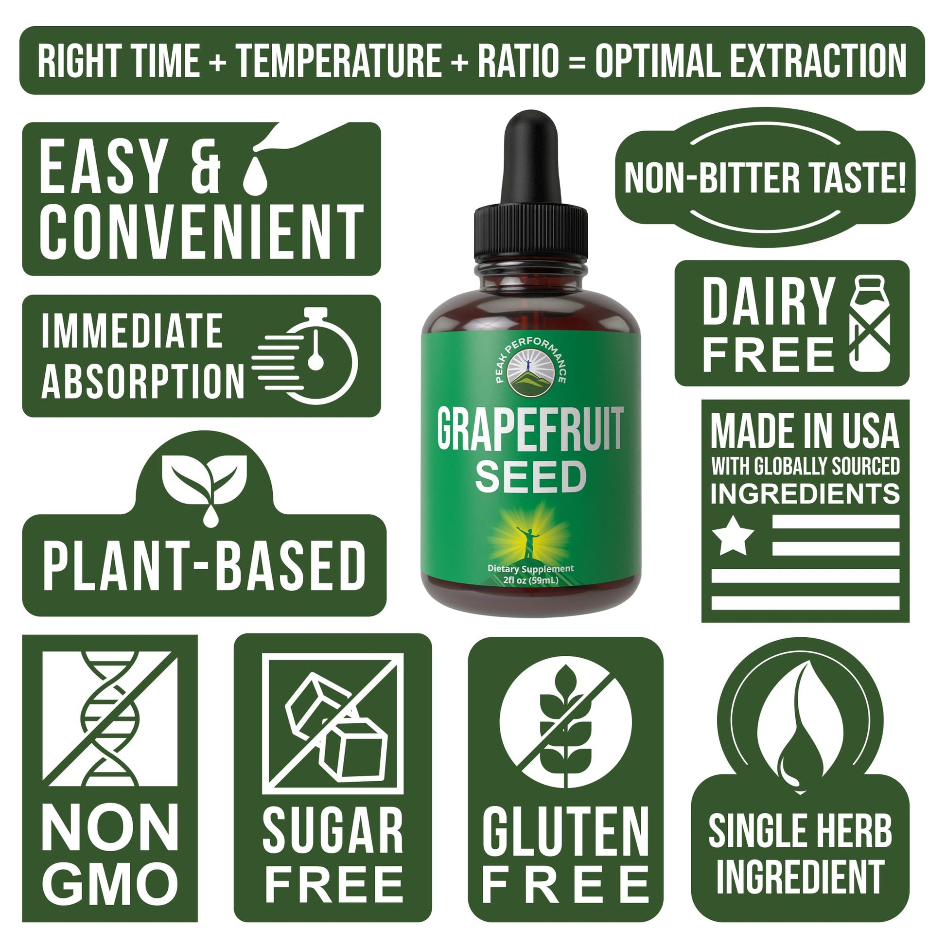Grapefruit Seed Extract Liquid Drops Supplement. Vegan GSE Grapefruit Seed Extract for Women and Men. Zero Sugar, Non Bitter. for Immune, Digestive Support. Gluten Free Oil. Take Orally Peak PerformanceAu supplements