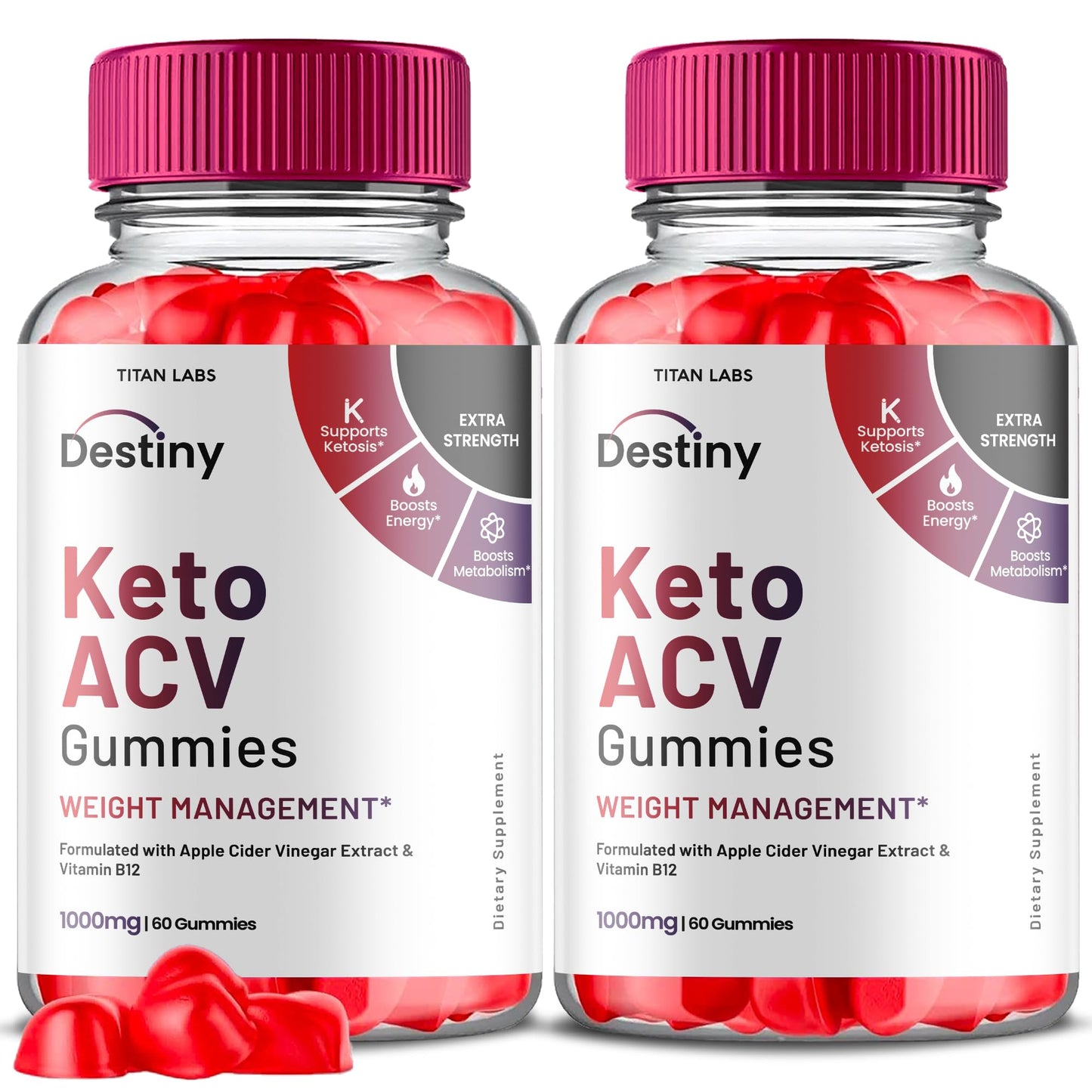 (2 Pack) Destiny Keto ACV Gummies, Destiny Keto ACV Gummies Advanced Weight Loss Titan LabsUS supplements