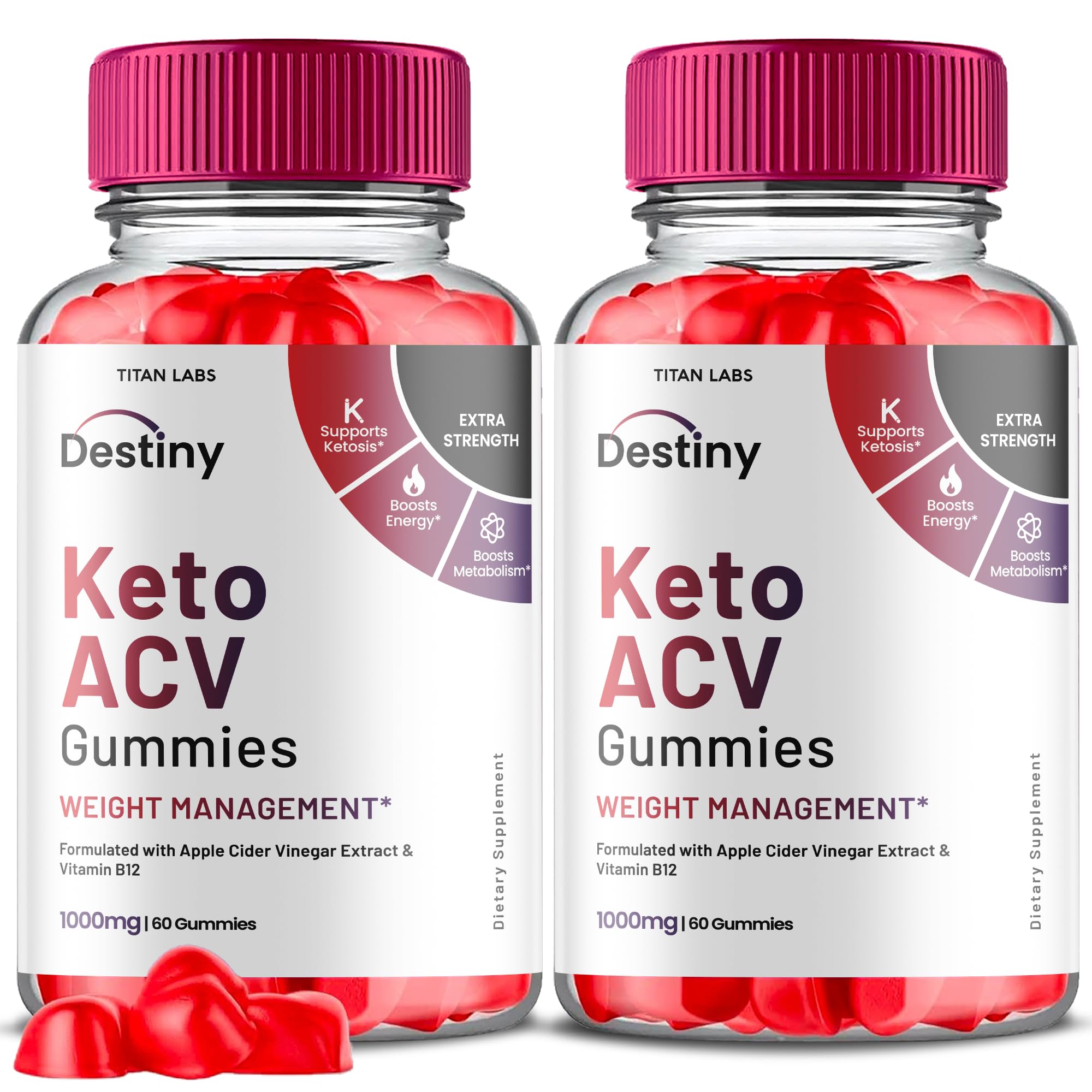 (2 Pack) Destiny Keto ACV Gummies, Destiny Keto ACV Gummies Advanced Weight Loss Titan LabsUS supplements