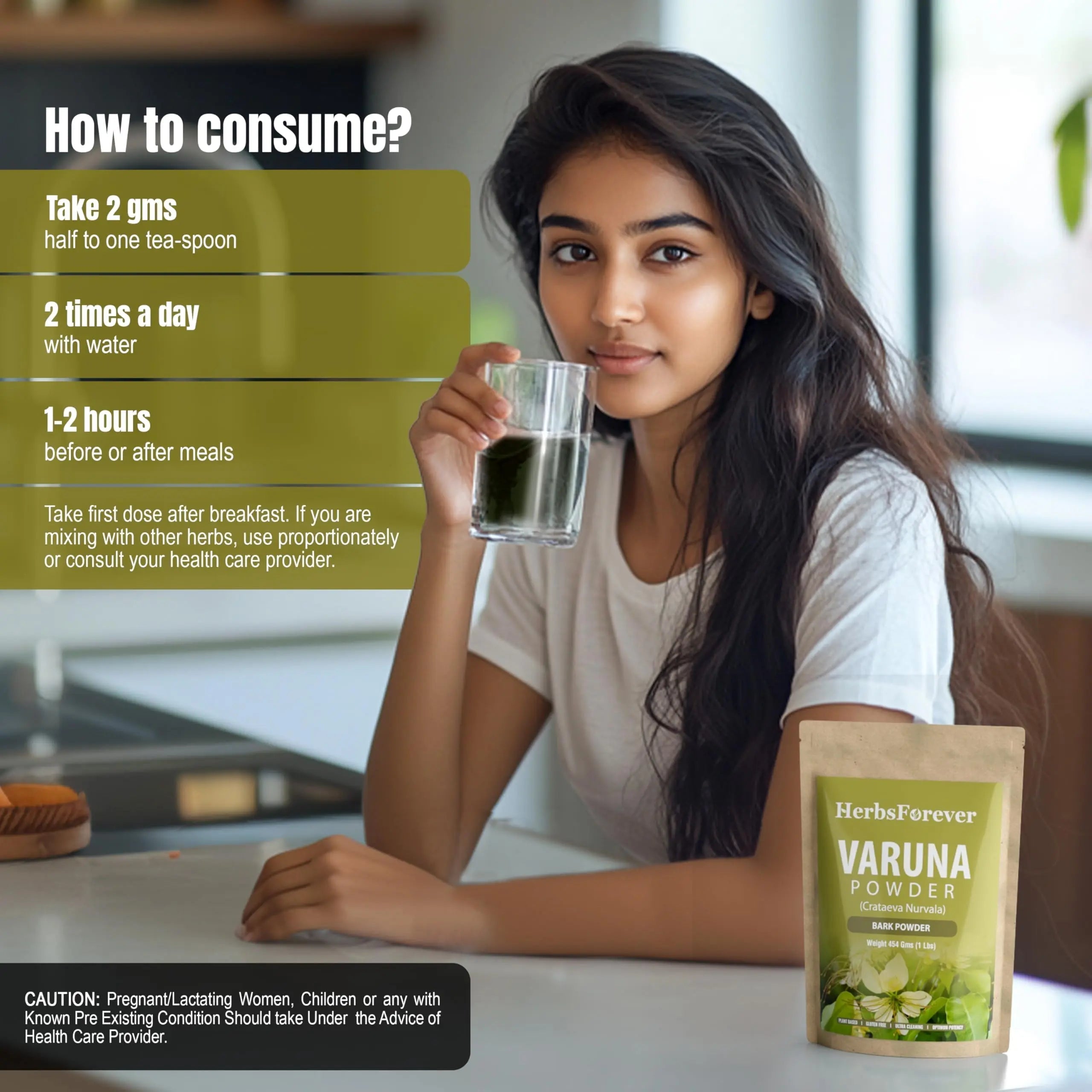 HerbsForever Varuna Powder – Crataeva Nurvala – Prostate Health – Support Prostatic, Kidneys, Gall Bladder and Urinary Tract Health – Non GMO, Organic, Vegan – 454 GMS HerbsforeverAu supplements