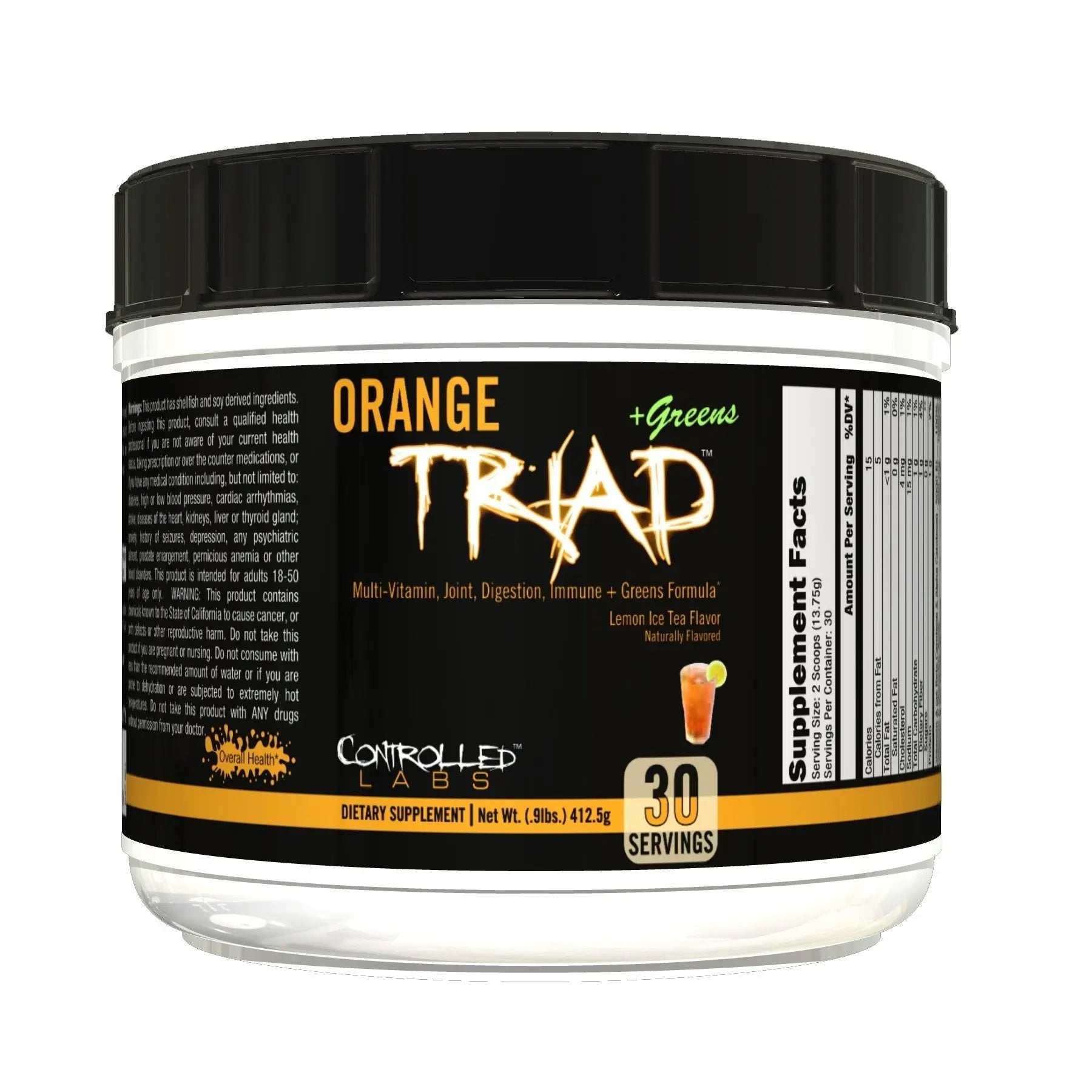 CONTROLLED LABS Orange Triad Plus Greens for Men and Women, 30 Servings Iron Free Sports Supplement for Overall Health CONTROLLED LABSAu supplements