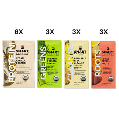 SMART Pressed Juice 3-Day Organic Juice Cleanse | Healthy Detox Program | Vegan Vanilla Protein SMART PressedUS supplements