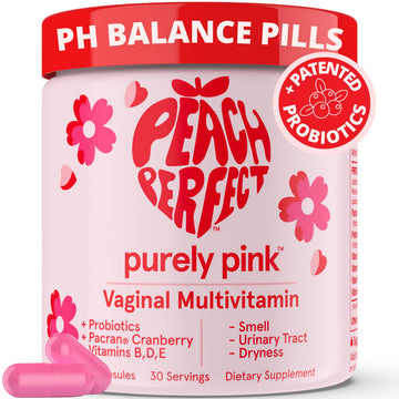 Purely Pink Prebiotic Probiotic Blend for Vaginal Health - Promote pH Balance, Healthy Flora and Odor Peach PerfectAu supplements