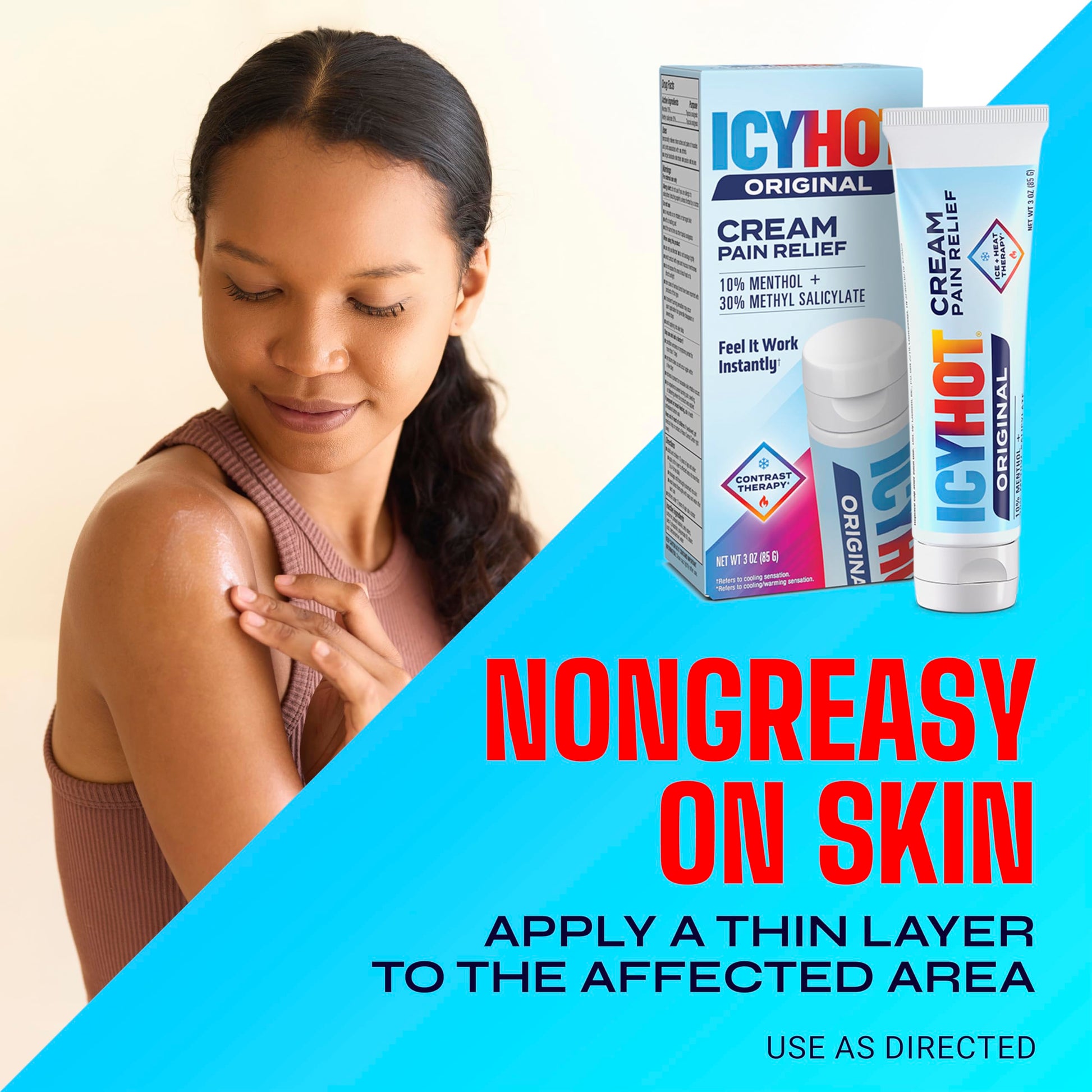 Icy Hot Original Pain Relief Cream, Fast-Acting Pain Relief with Menthol 10% and Methyl Salicylate 30%, Ice and Heat Contrast Therapy for Backaches, Joints, Muscle Strains and Arthritis, 3 oz Icy HotAu supplements