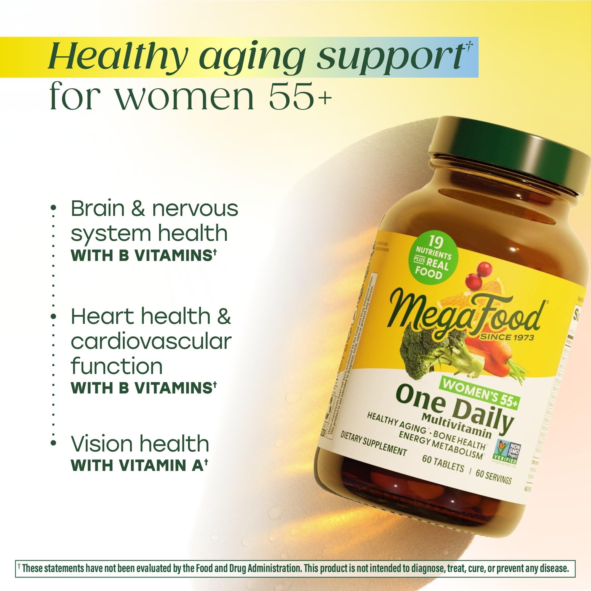 MegaFood Multivitamin for Women 55+ One Daily Womens Multivitamin with Vitamin D3, C, Zinc & Bioavailable Vitamin B12 & Folate MegaFoodAu supplements