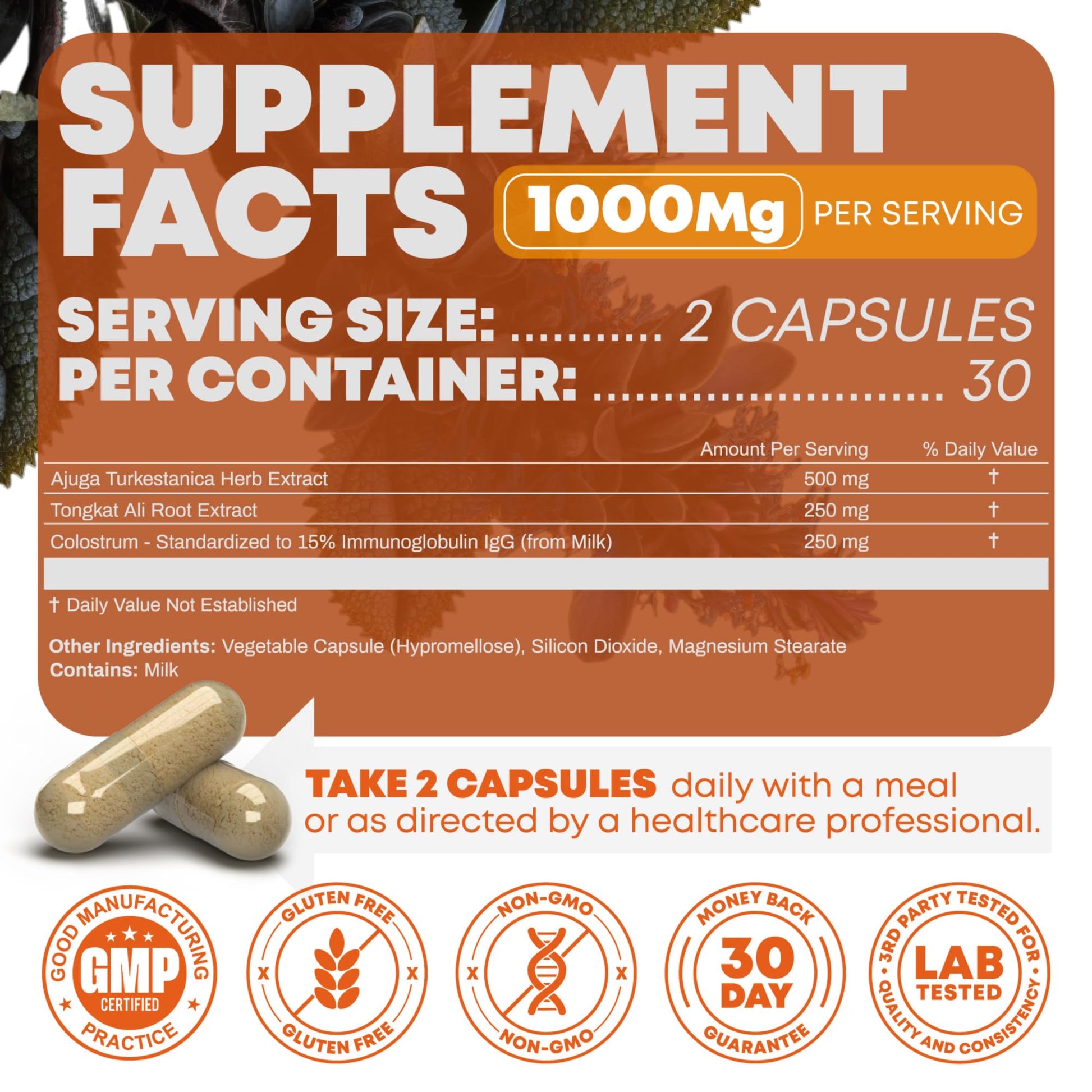 Peak Revival-X Turkesterone & Tongkat Ali 1000mg Supplement - 500mg Peak Revival-XAu supplements