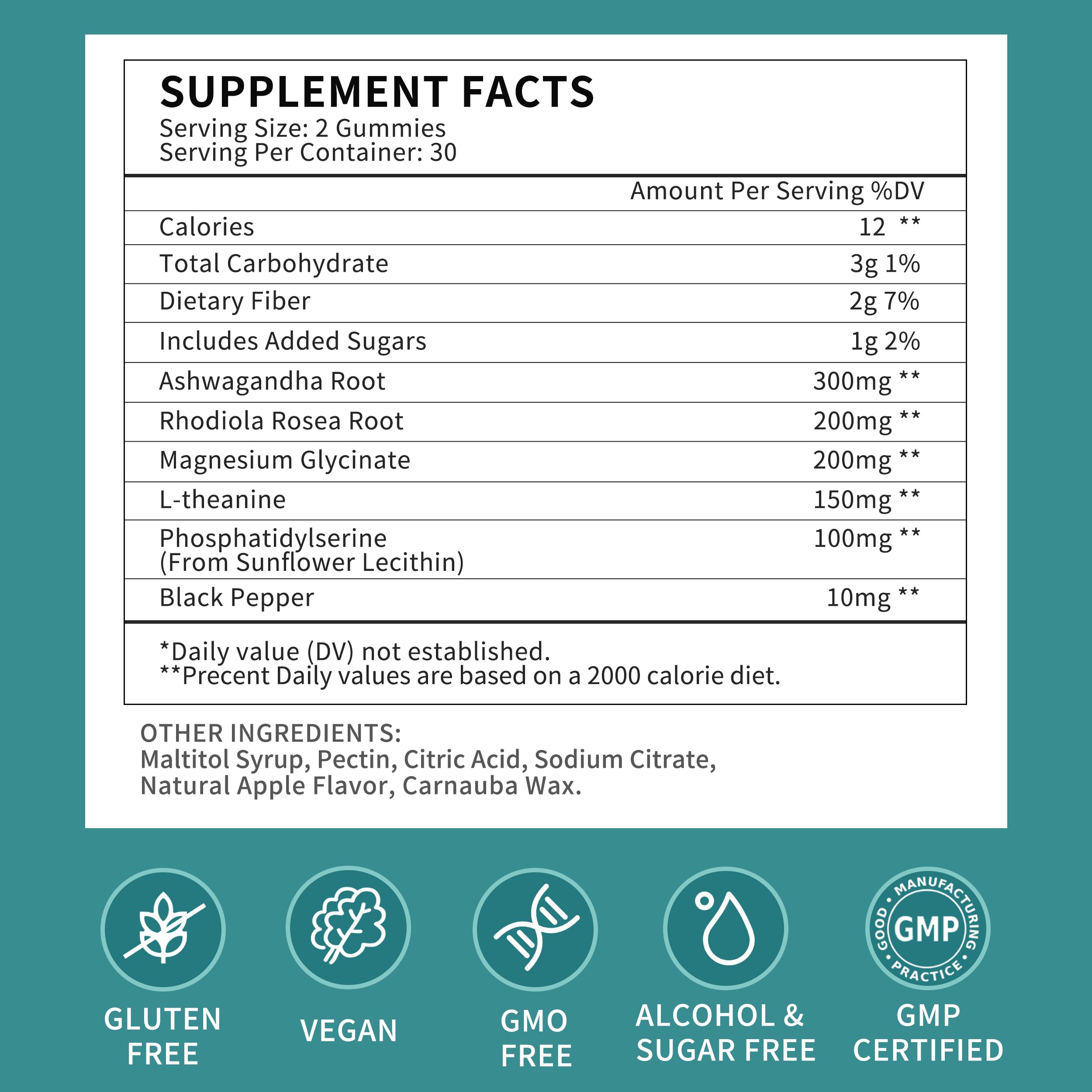 Cortisol Supplements Gummies for Women, Cortisol Reducer w.Ashwagandha Rhodiola Rosea Magnesium L-Theanine Phosphatidylserine Black Peper, Hormone Balanced & Lower Cortisol - 30 Day Vegan Supply HerbanceAu supplements