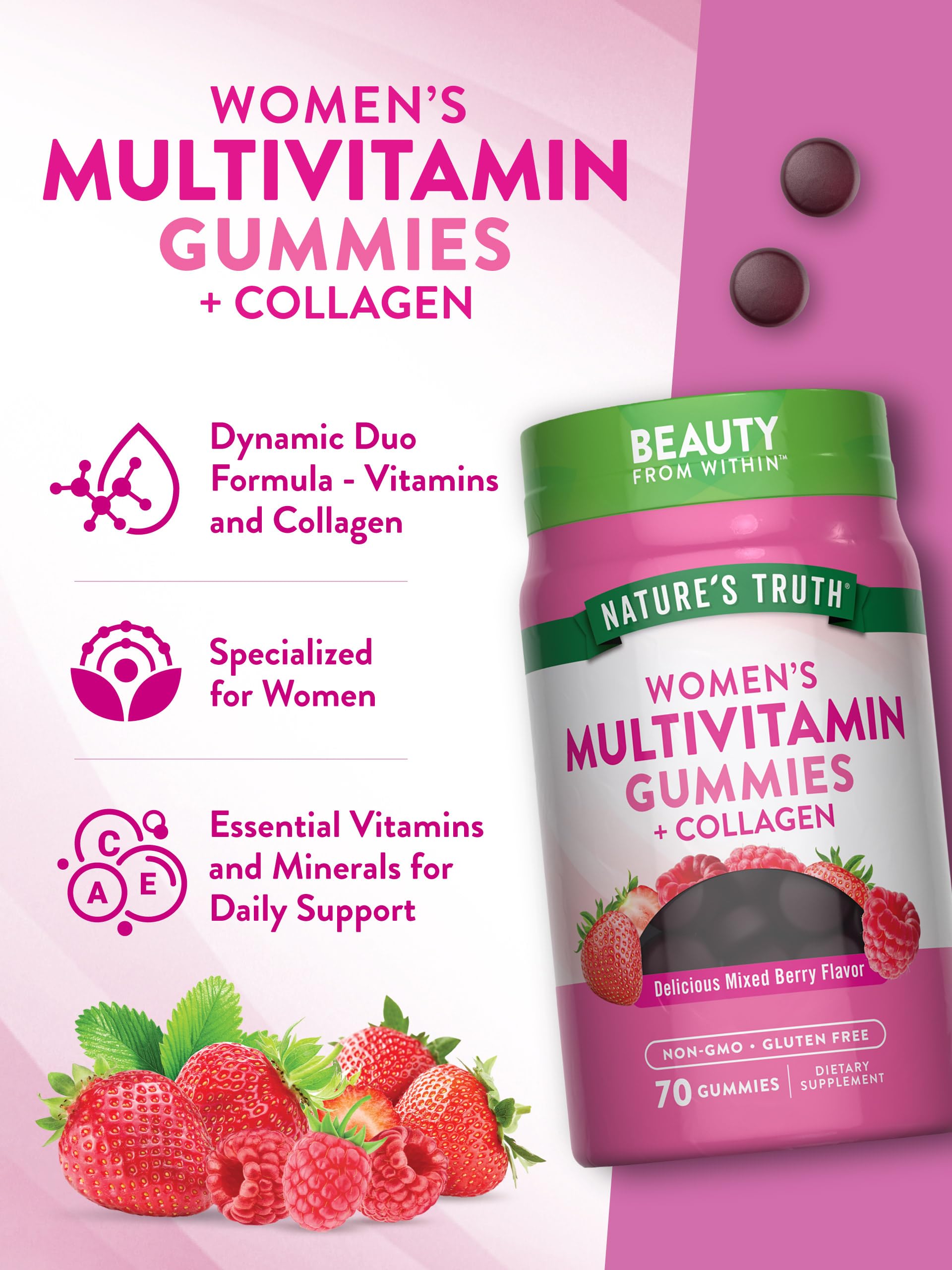 Nature's Truth Womens Multivitamin Gummies Plus Collagen & Biotin | 70 Count | Non-GMO & Gluten Free Supplement Nature's TruthAu supplements
