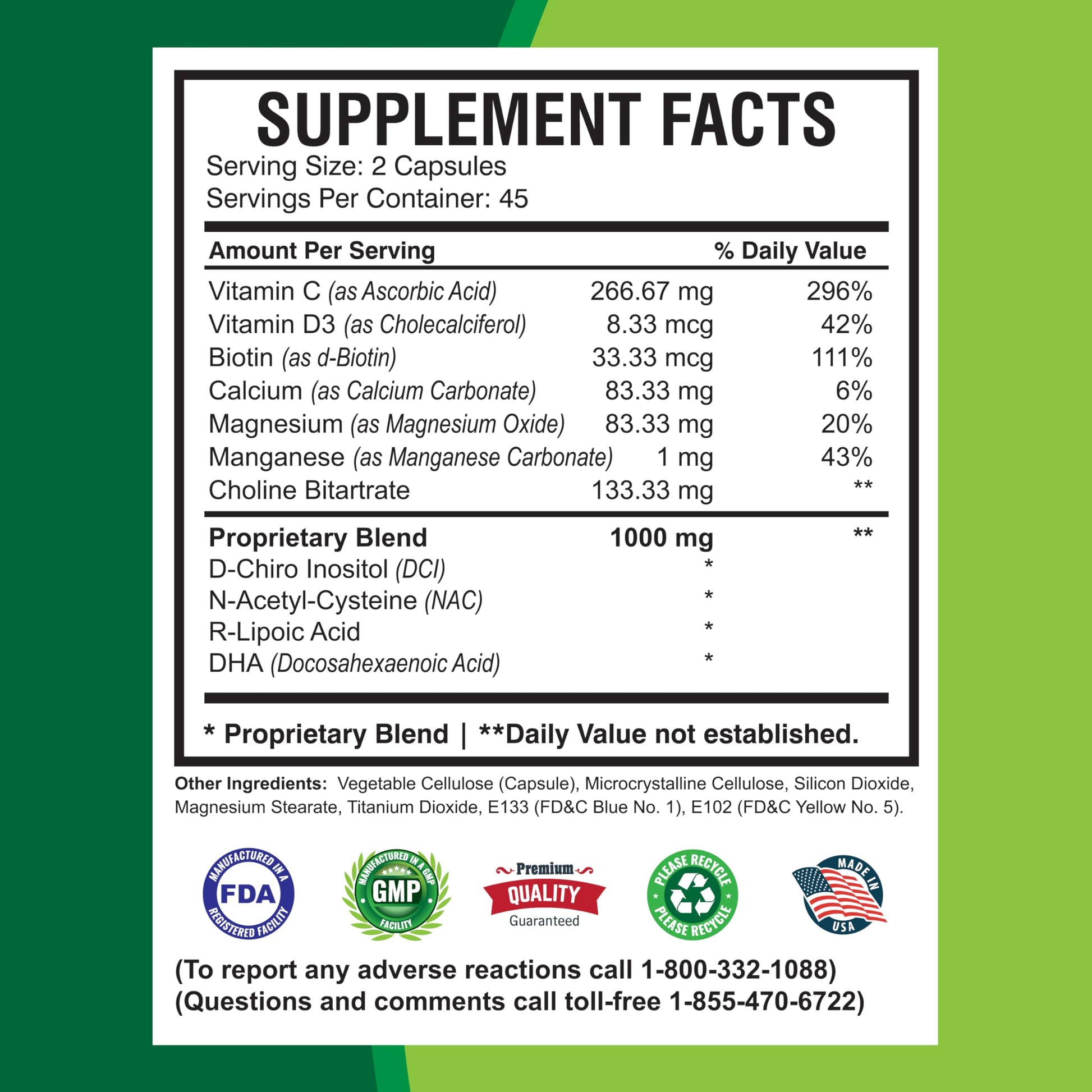 America Medic & Science WFS Plus Fertility Supplements for Women (90 Capsules) Supports Ovulatory Health | Natural Preconception Vitamins, Reproductive Aid, with D-Chiro Inositol, DHA |15-Day Supply. America Medic & ScienceAu supplements