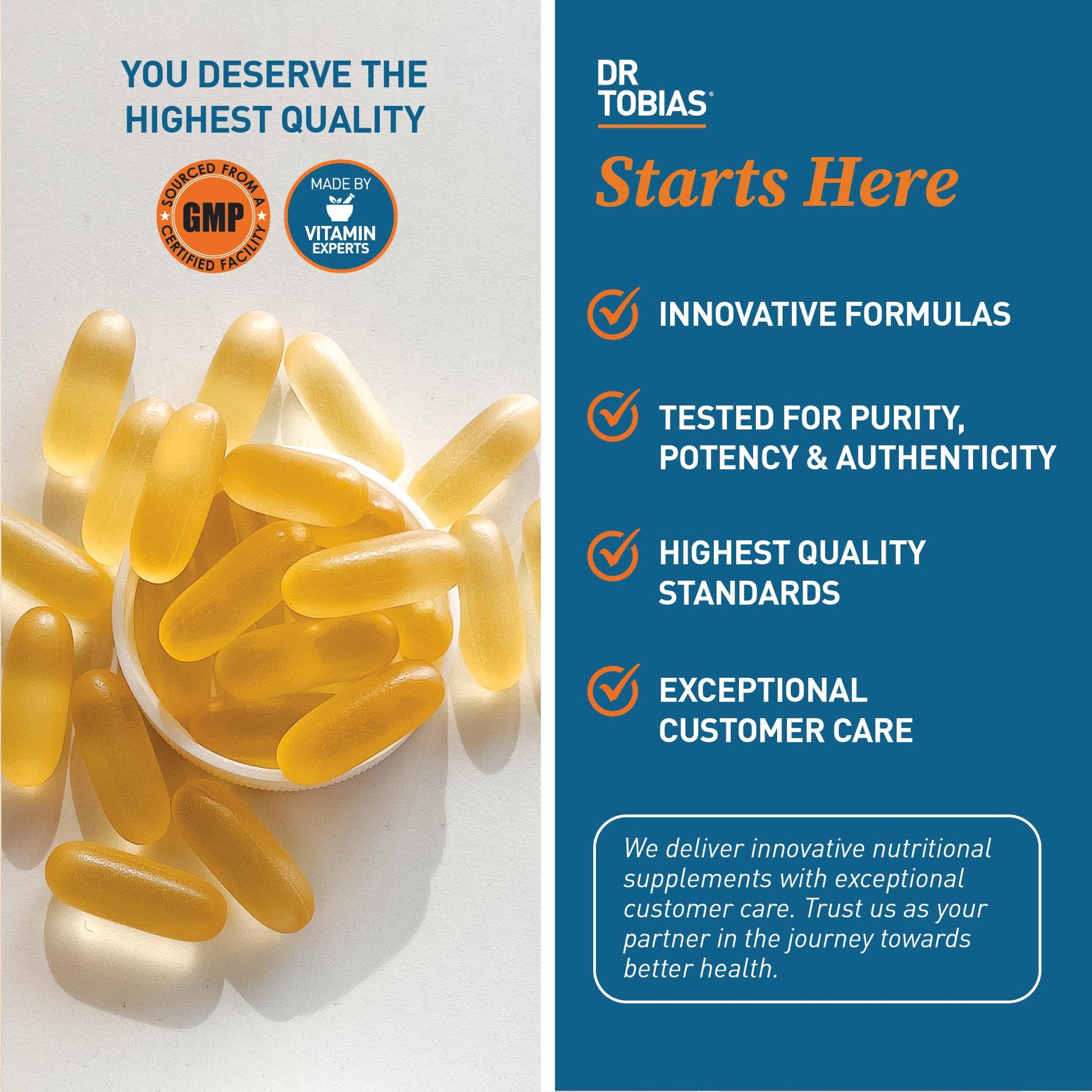 Dr. Tobias Omega 3 Fish Oil 2000mg Triple Strength with 800mg EPA 600mg DHA Per Serving | Fish Oil Omega 3 Supplements for Heart Brain & Immune Support - 180 Softgels (90 Servings) Dr. TobiasAu supplements