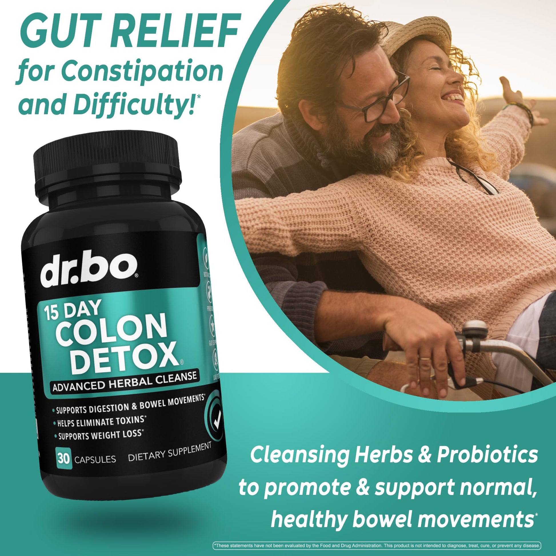 Colon Cleanser Detox for Weight Flush - 15 Day Intestinal Cleanse Pills & Probiotic - Fast Natural Laxative for Constipation Relief - Bowel Movement Supplements for Stomach Bloating, Gut Loss Support DR. BOAu supplements