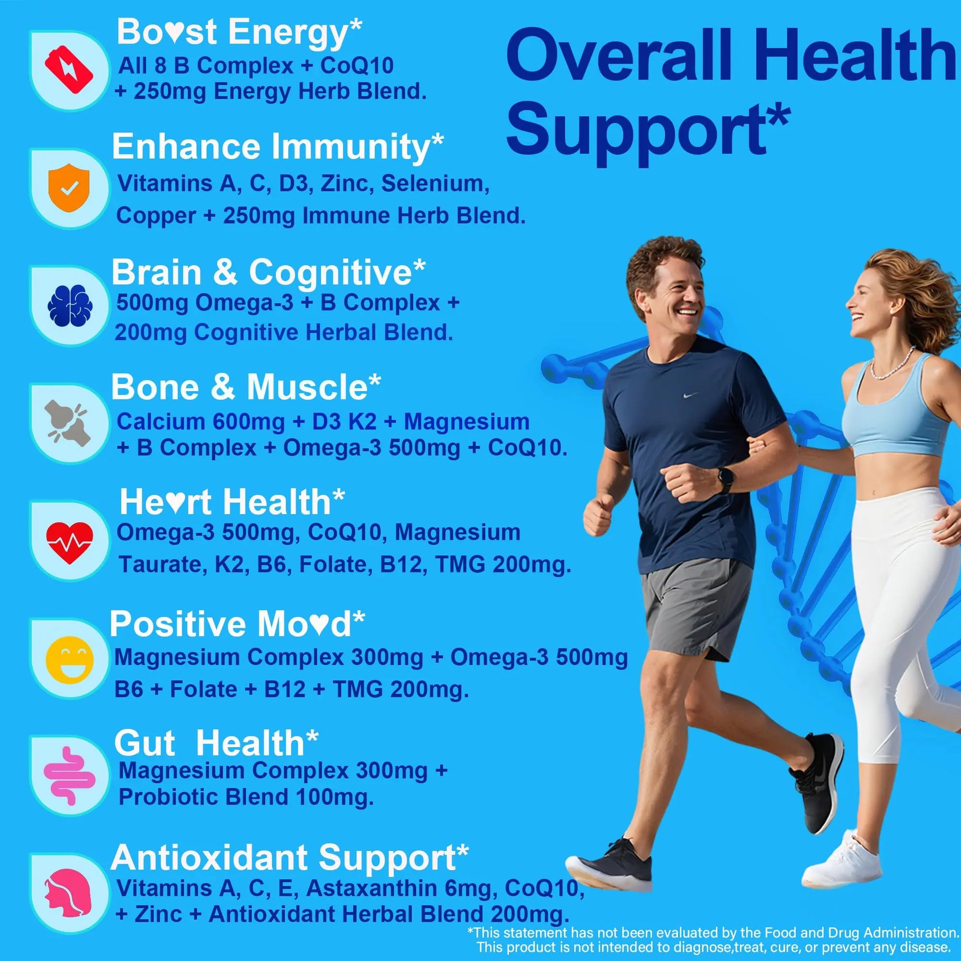 Methylated Multivitamin for Women & Men Gummies w/ Omega-3, Calcium, D3 K2, Methylfolate & B12, TMG, Daily Vitamins, Mag, CoQ10, Probiotic for 18 30 40 50 60 70+, Overall Health - Vegan, Sugar Free NEVISSnz supplements