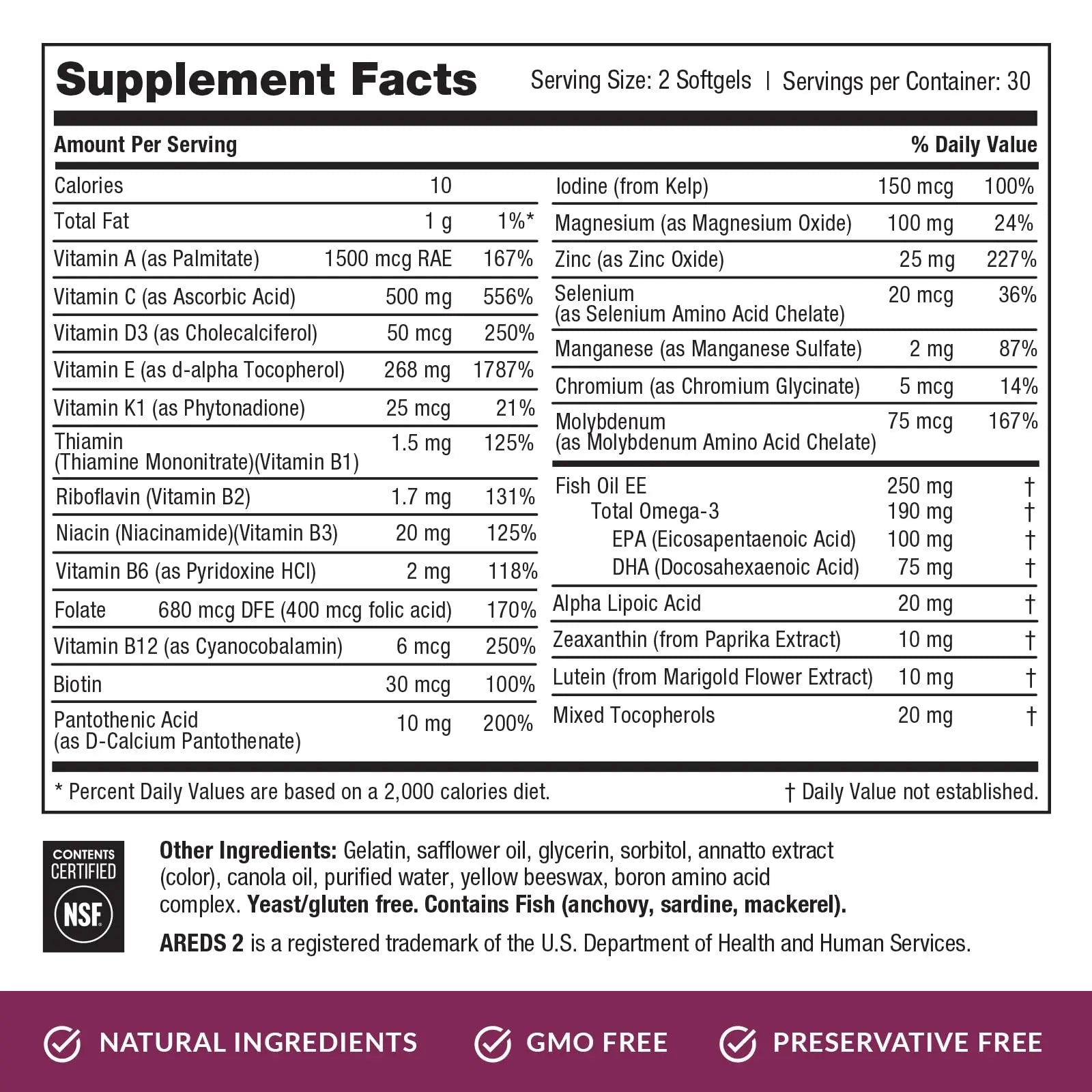 EyePromise Macular Health Complete Supplement - 60 Softgels, 30-Day Supply - Complete Macular Support with 10mg Lutein & Zeaxanthin EyePromiseAu supplements