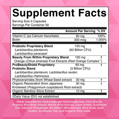 MaryRuth Organics Probiotic Beauty Capsules | Vegan Collagen Support | Anti Aging | Gut Health | Hair Skin and Nails Vitamins | Skin Care MARYRUTH'SUS supplements