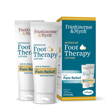 FRANKINCENSE & MYRRH Foot Pain Relief Cream - Intensive Foot Therapy Lotion - Diabetic Nerve Pain Relief Cream | Restless Leg Syndrome | Frankincense Essential Oil, 3 Ounce (2-Pack) FRANKINCENSE & MYRRHAu supplements