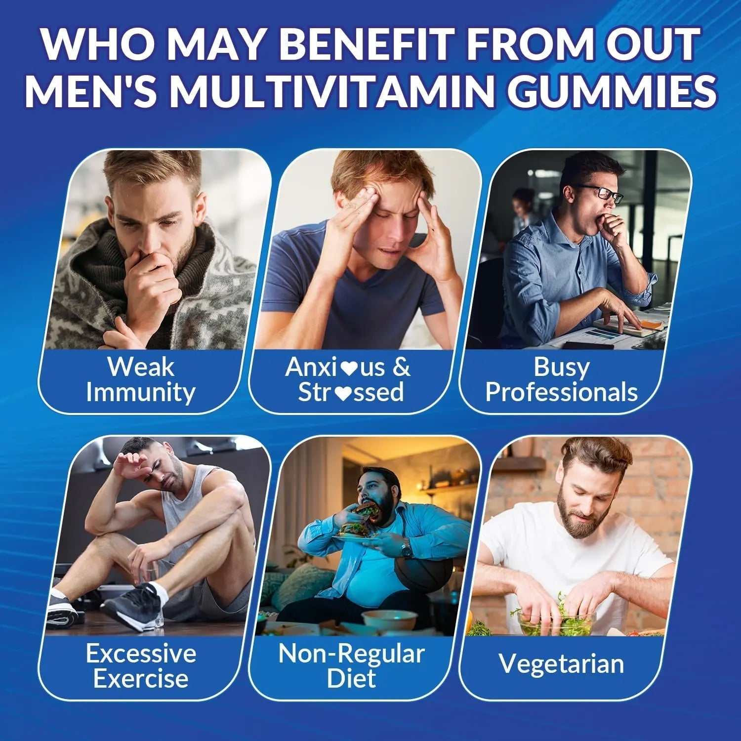 WEEVIT Mens Multivitamins Gummies, Omega 3, CoQ10, Turmeric, Lycopene, Digestive Enzymes, Daily Mens Vitamins A C D E B6 B12 WEEVITAu supplements