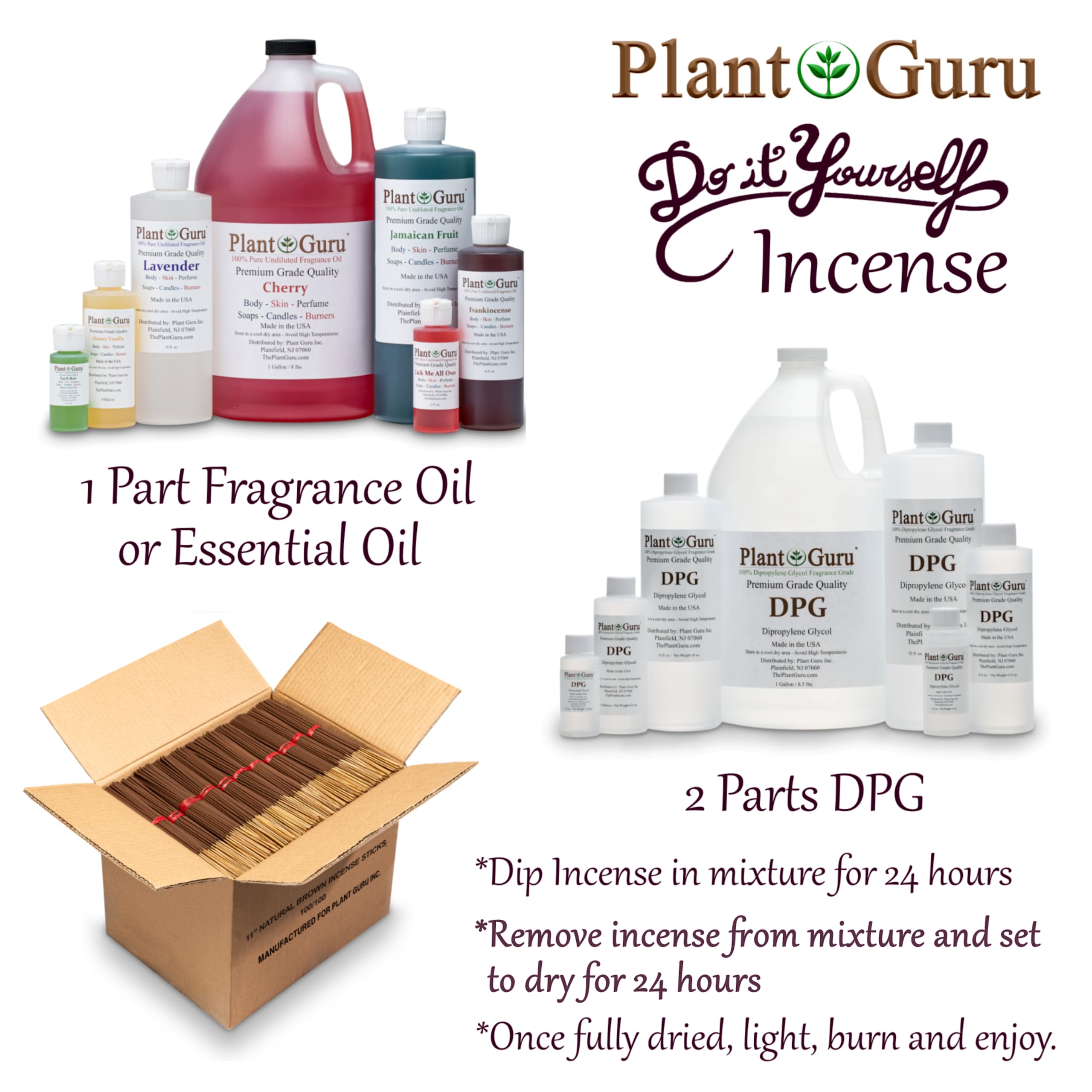 Dipropylene Glycol DPG 4 fl. oz. - Fragrance Grade Carrier Oil - Great for Incense Making Plant GuruAu supplements