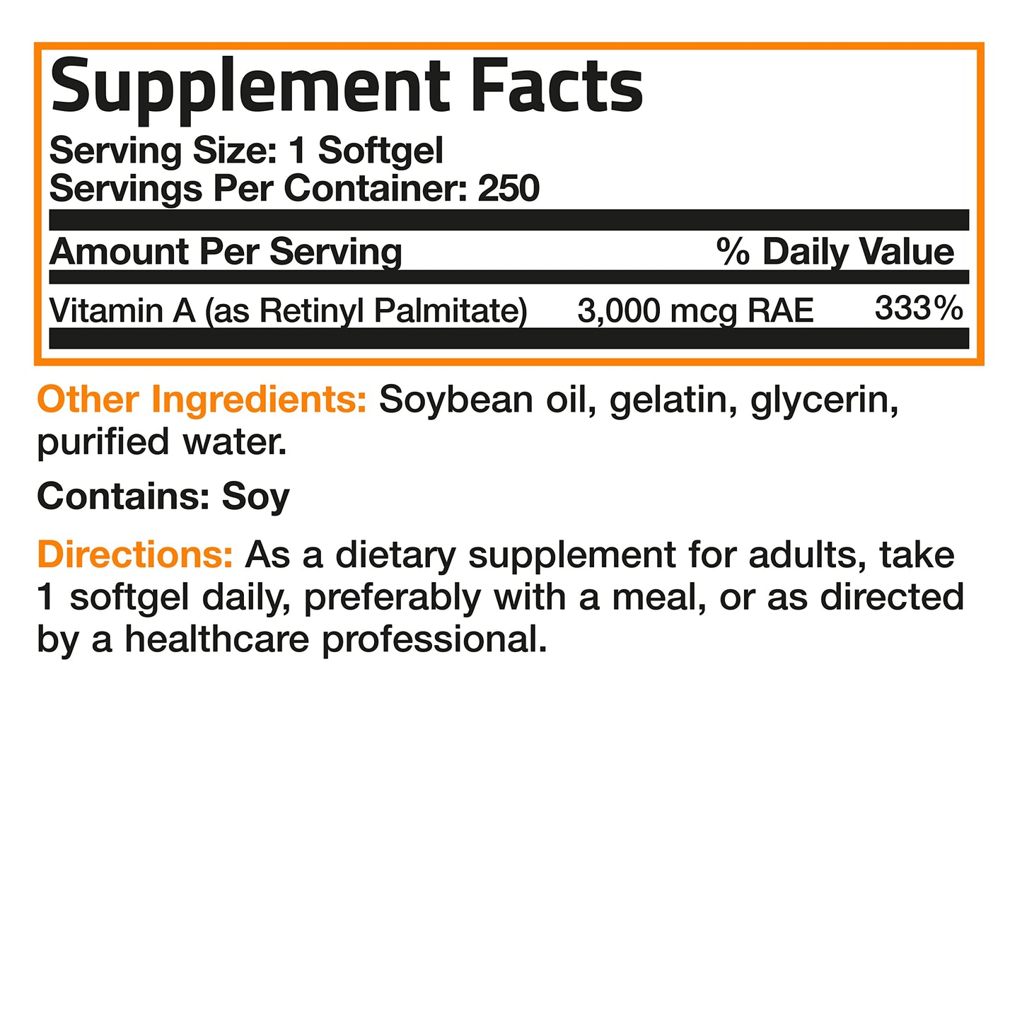 Bronson Vitamin A 10,000 IU Premium Non-GMO Formula Supports Healthy Vision BronsonUS supplements