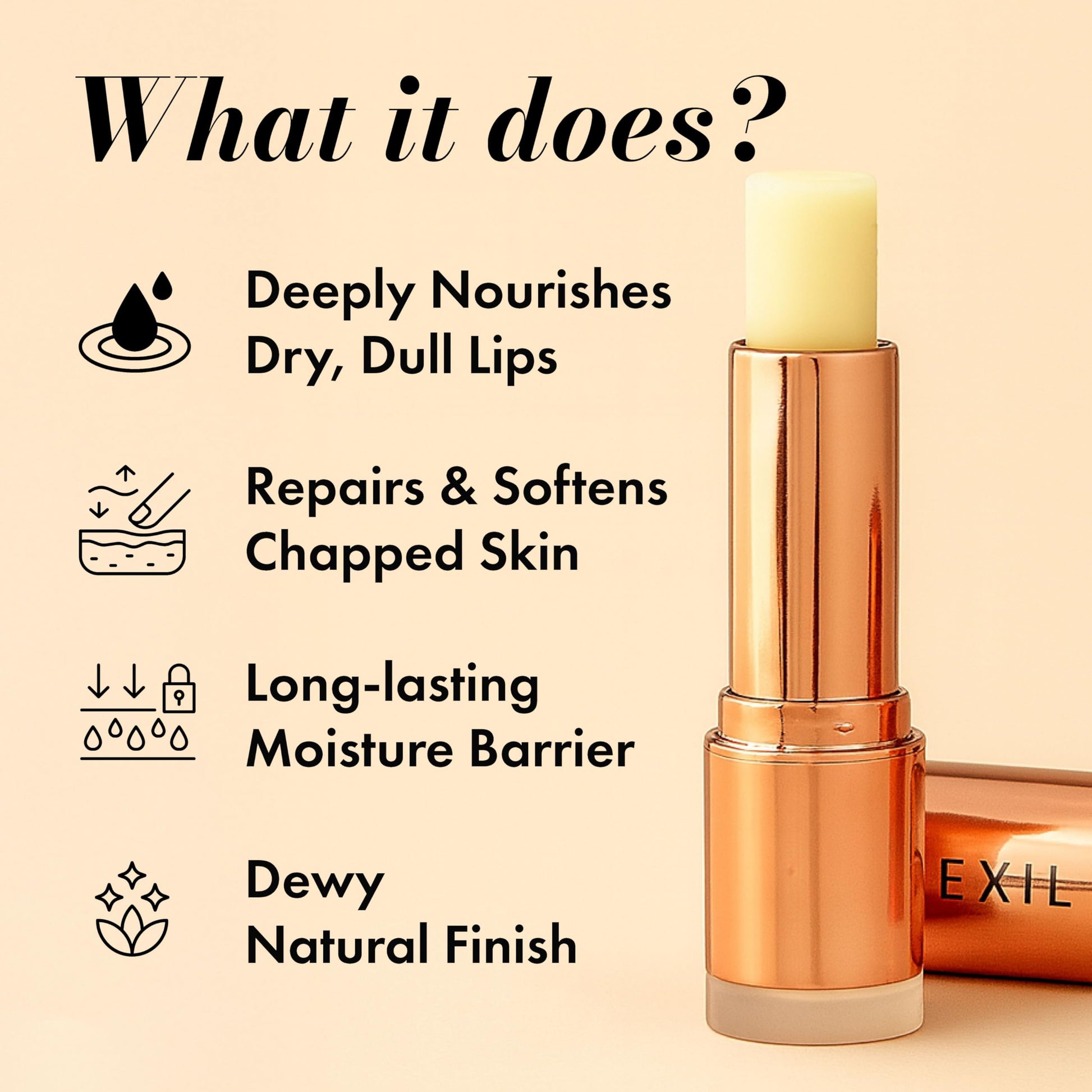 Clinexil Lip Balm – Hydrating Lip Repair with Cold-Pressed Oils, 10% Squalane, Vitamin E & Ceramides – Moisturizing Lip Butter for Dry Cracked Lips – Clean, Non-Toxic Lips Care for Women – 004 NT ClinexilAu supplements