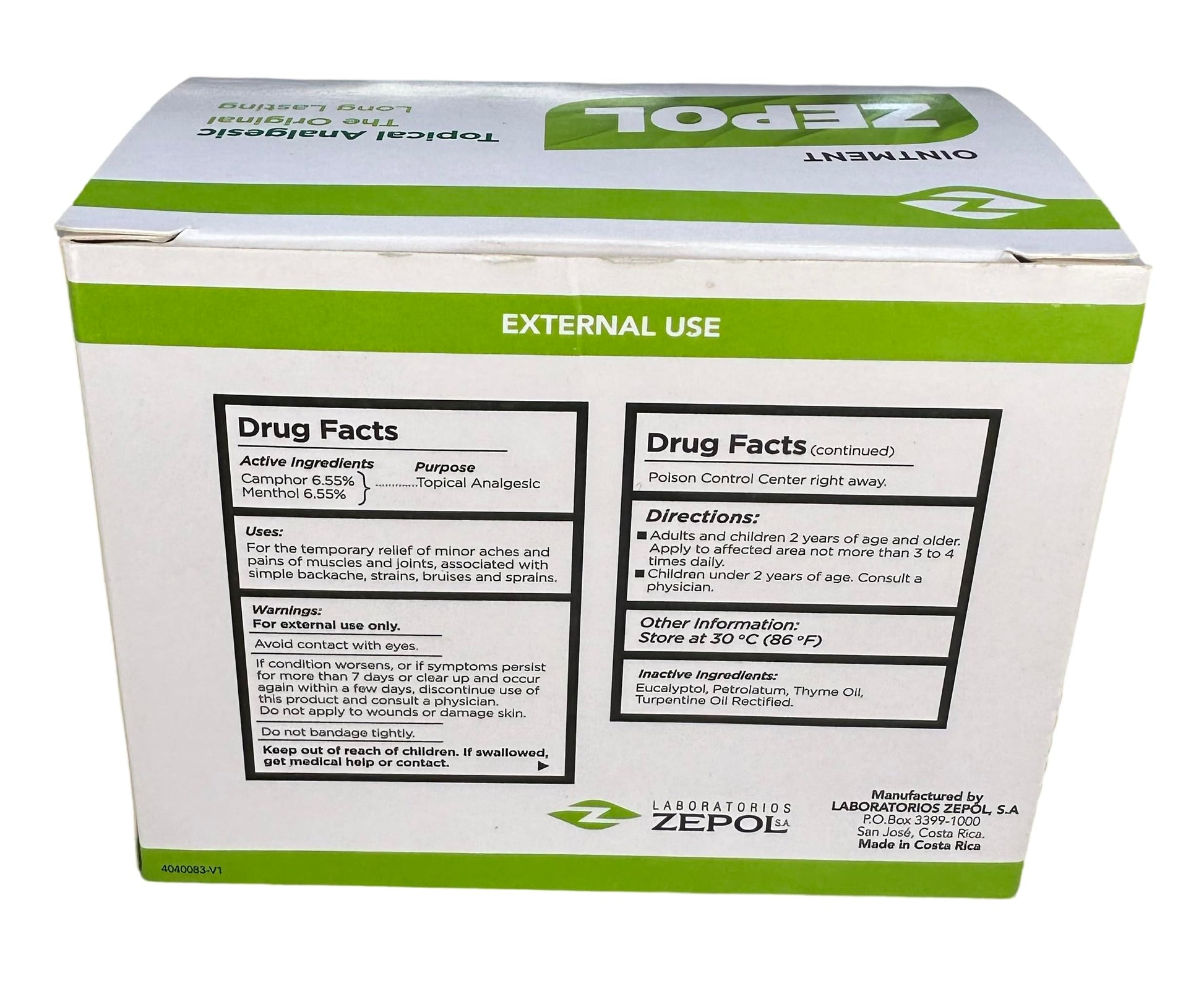 Zepol Original - Long-Lasting Topical Analgesic Ointment for Muscles, Joints, Backache, Sprains, and Strains - Pack of 12 Cans, 0.35 oz Each ZepolAu supplements