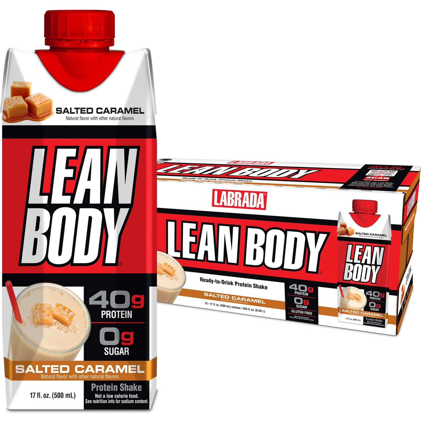 Lean Body Ready-to-Drink Salted Caramel Protein Shake, 40g Protein, Whey Blend LabradaUS supplements