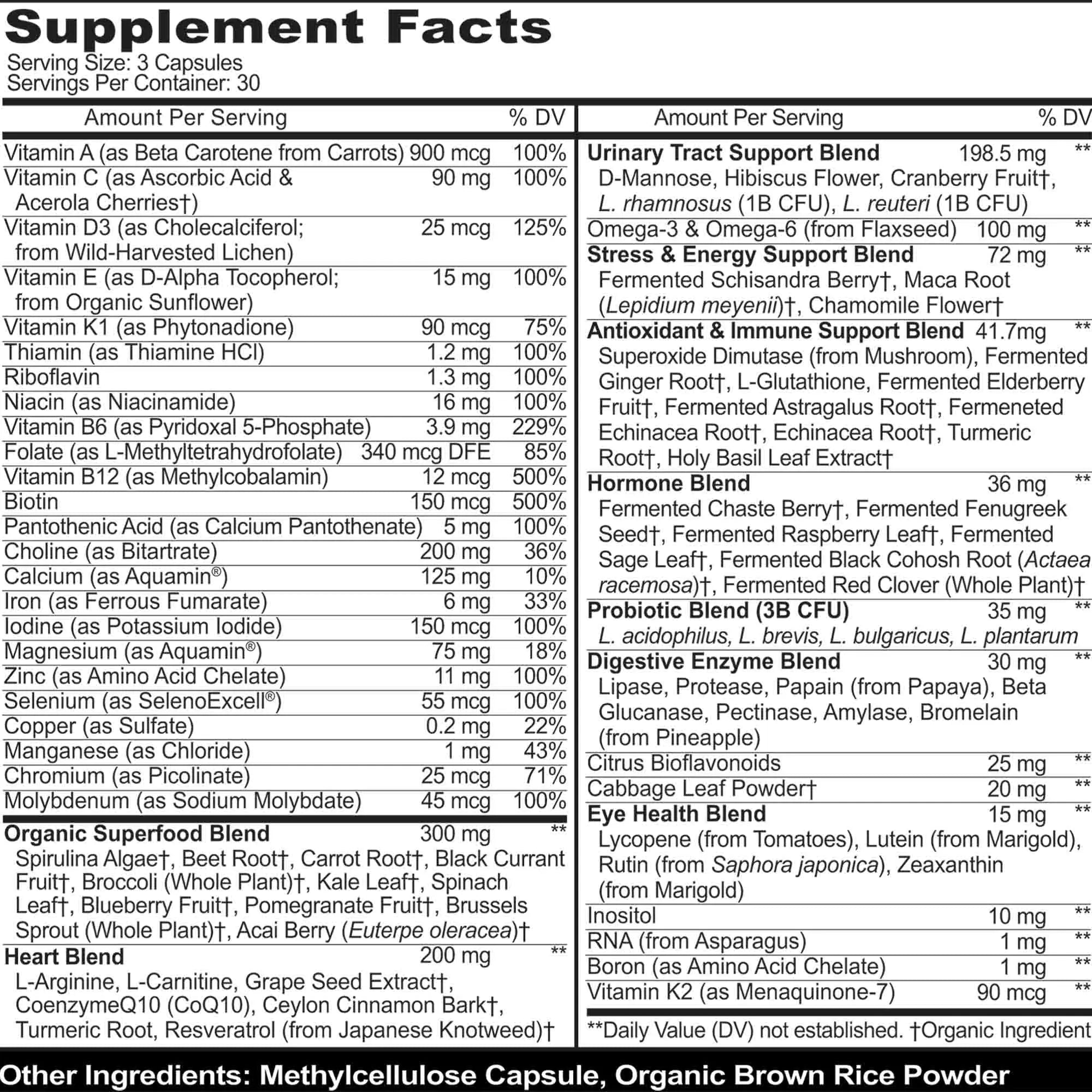 Methylated Multivitamin for Women with Iron - Womens Multivitamin with 44 Organic Whole Food & Fermented Nutrients MoxyVitesAu supplements