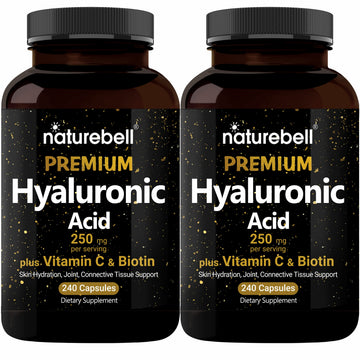NatureBell 2 Pack Plant Based Hyaluronic Acid Supplements 250mg with 25mg Vitamin C NatureBellAu supplements
