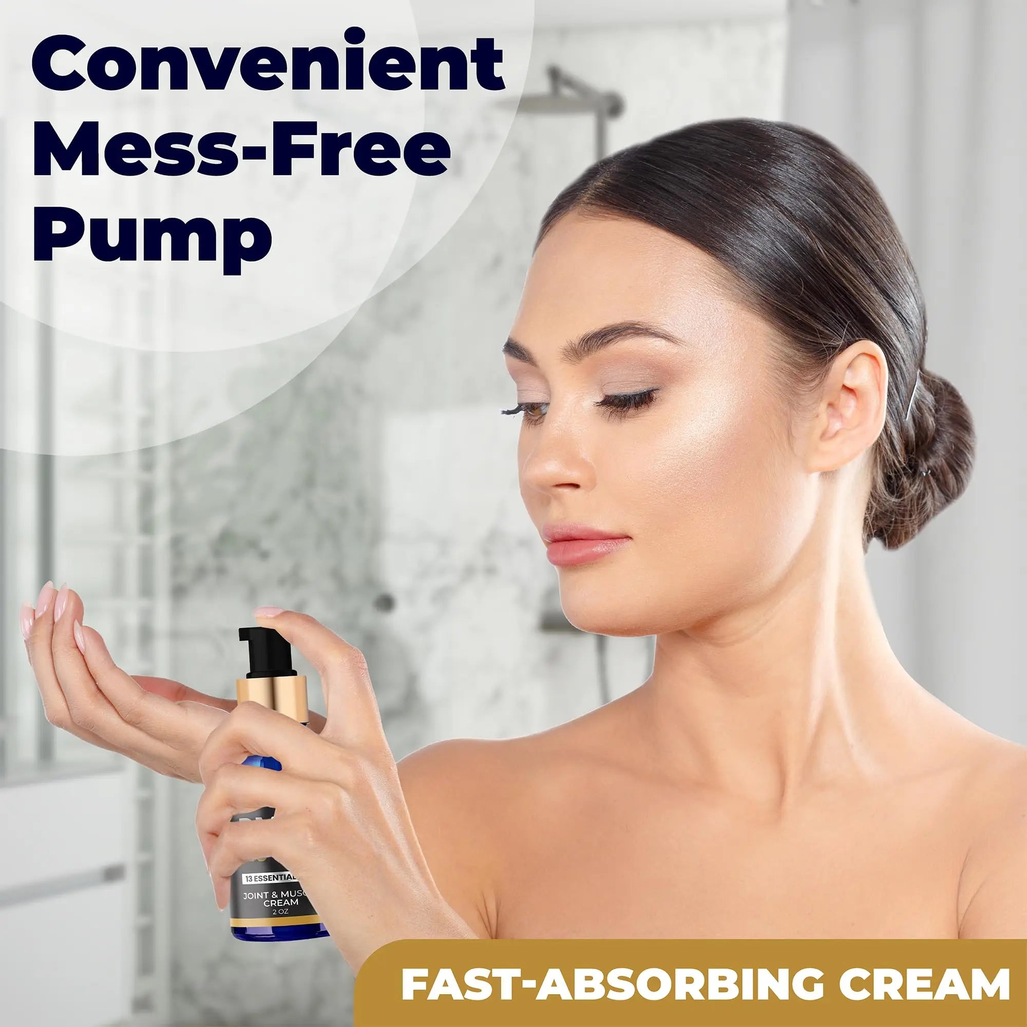 Zenrenu DMSO Cream 99.995% Pure Pharmaceutical Grade - 40-in-1 Advanced Formula -12 Essential Oils, Arnica, Aloe Vera, MSM - Fast-Absorbing Cream – 2 oz Glass Pump Bottle – Made in USA ZenrenuAu supplements