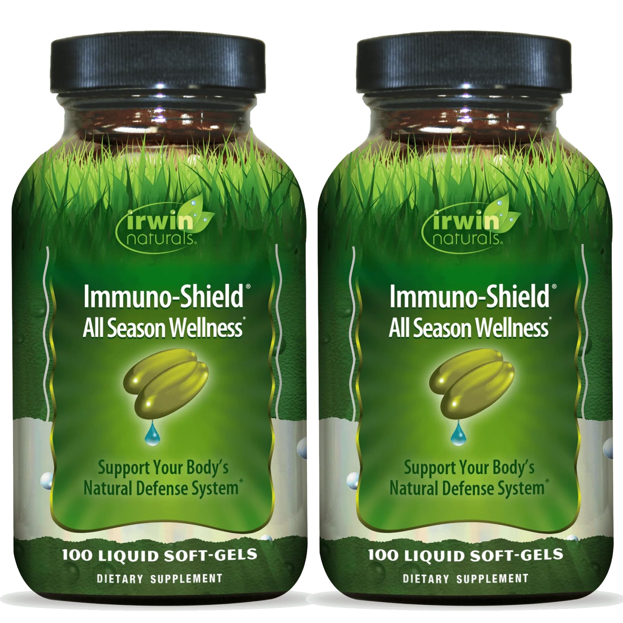 Irwin Naturals Immuno-Shield All Season Wellness for Body's Natural Defense System - 100 Liquid Softgels (2 Pack) Irwin NaturalsAu supplements