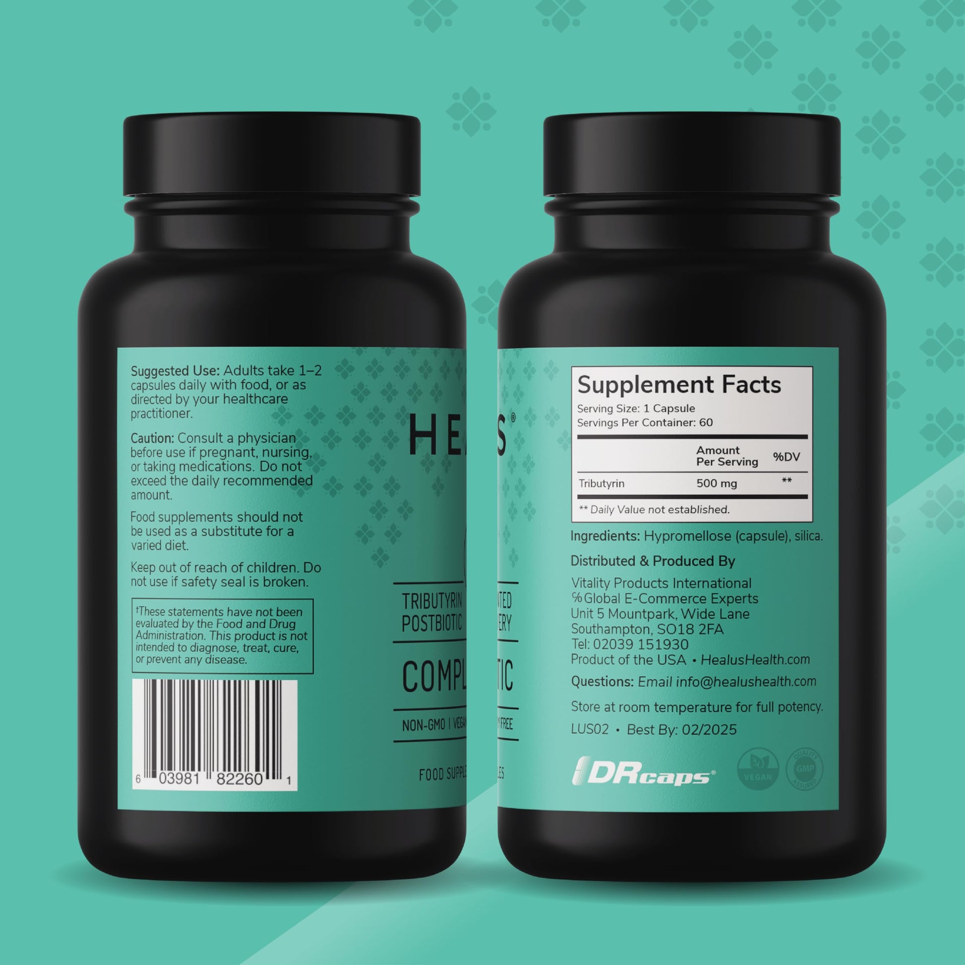 Healus Complete Biotic - Postbiotic Tributyrin Supplement - Postbiotics for Gut Health - Butyrate Gut Health Supplement HealusAu supplements
