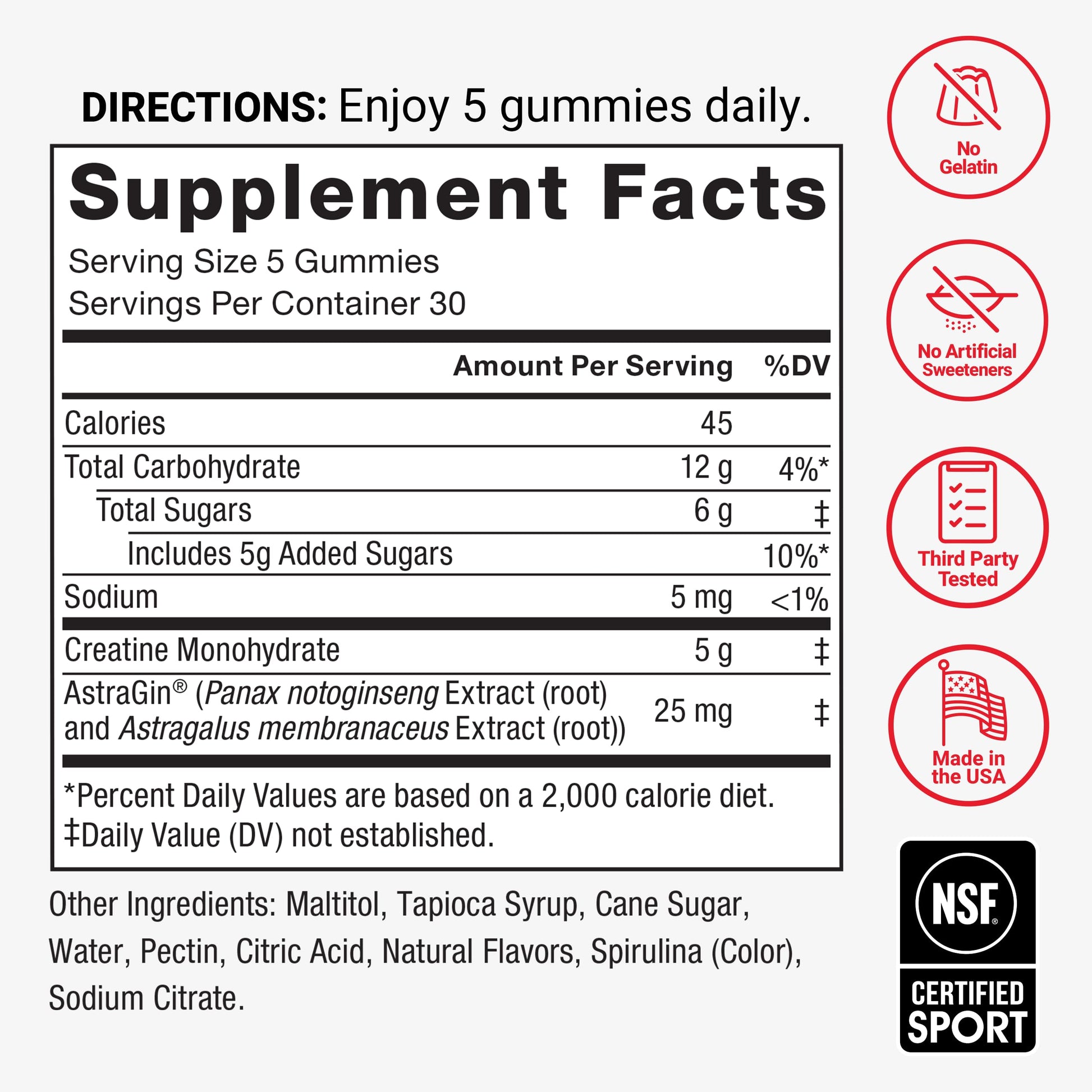 Force Factor Creatine Monohydrate Gummies, NSF Certified, 5g Dose for Men & Women to Support Muscle, Strength, Recovery, Cognitive Health & Memory, Packaging May Vary, Blue Raspberry, 150 Gummies Force FactorAu supplements