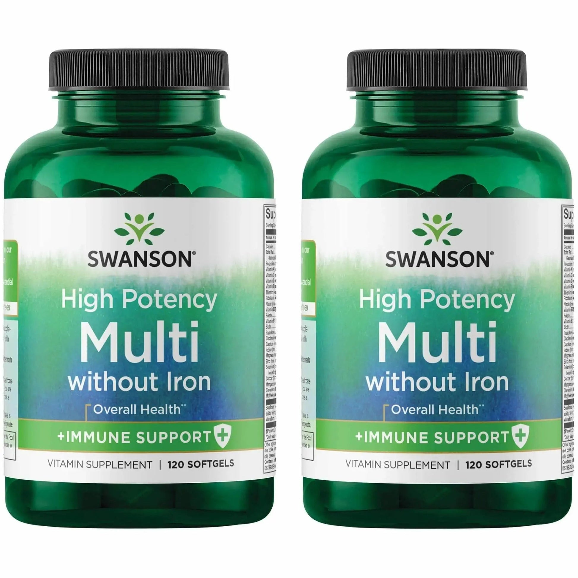 Swanson Multi Without Iron Multivitamin Health Supplement Iron-Free Formula 120 Softgels Sgels (2 Pack) SwansonAu supplements