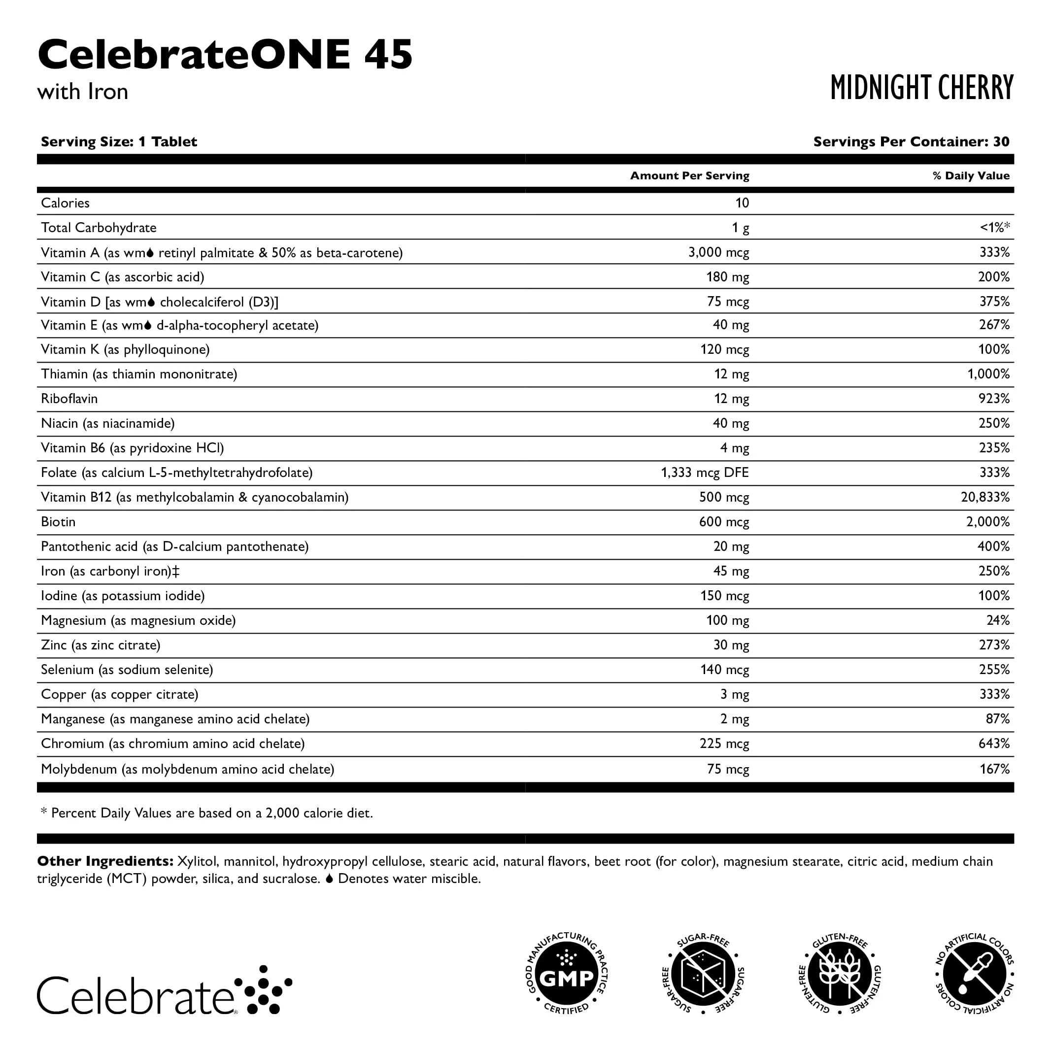 Celebrate Vitamins CelebrateONE 45 Chewables, 45mg Iron - Once Daily Bariatric Multivitamin, Essential Vitamins & Minerals Celebrate Bariatric SupplementsAu supplements