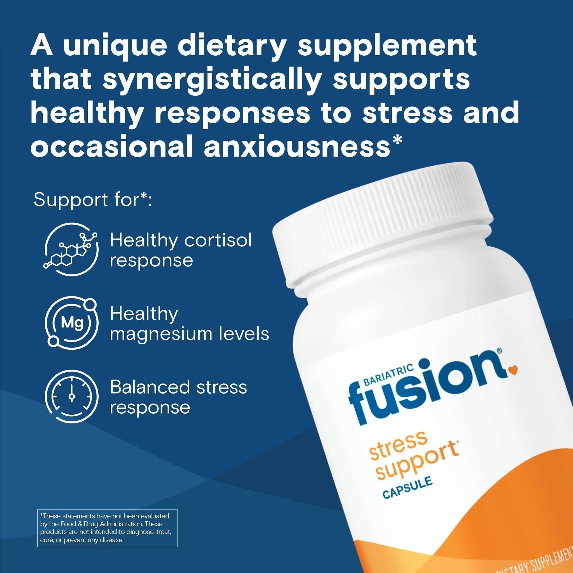 Bariatric Fusion Stress Support* | Vegan Supplement with Magnesium and Ashwagandha | Daily Vitamin for Women and Men | Bariatric FusionAu supplements