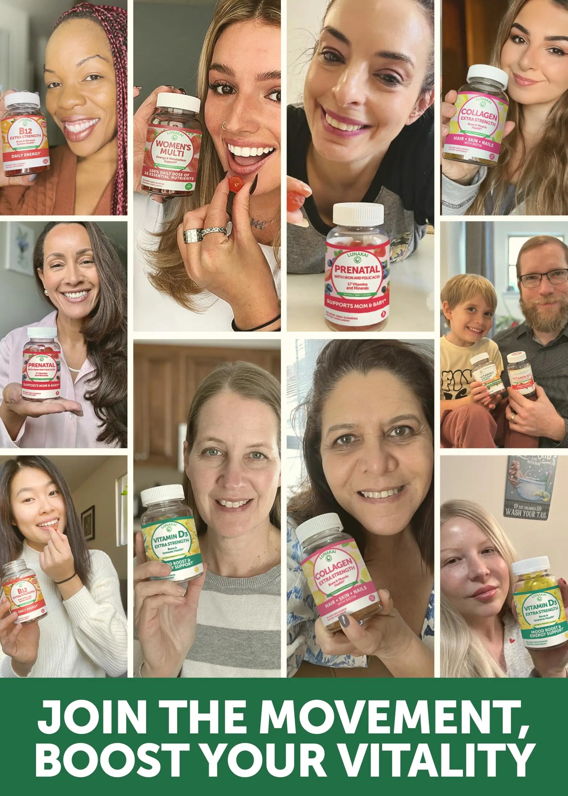 Lunakai USA Made Moringa & Sea Moss Capsules Bundle – 6-in-1 & 16-in-1 Advanced Blends – 60 Non-GMO Veggie Capsules Each Lunakainz supplements