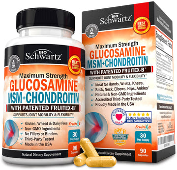 Glucosamine Chondroitin MSM 2110mg - Joint Support Supplement with Turmeric BioSchwartzAu supplements