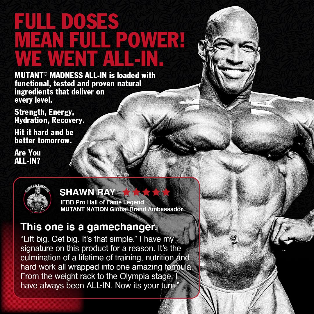Mutant Madness All-in | Full Dosed Pre-Workout - Tropical Cyclone - 18 Serving - 504 g MutantAu supplements