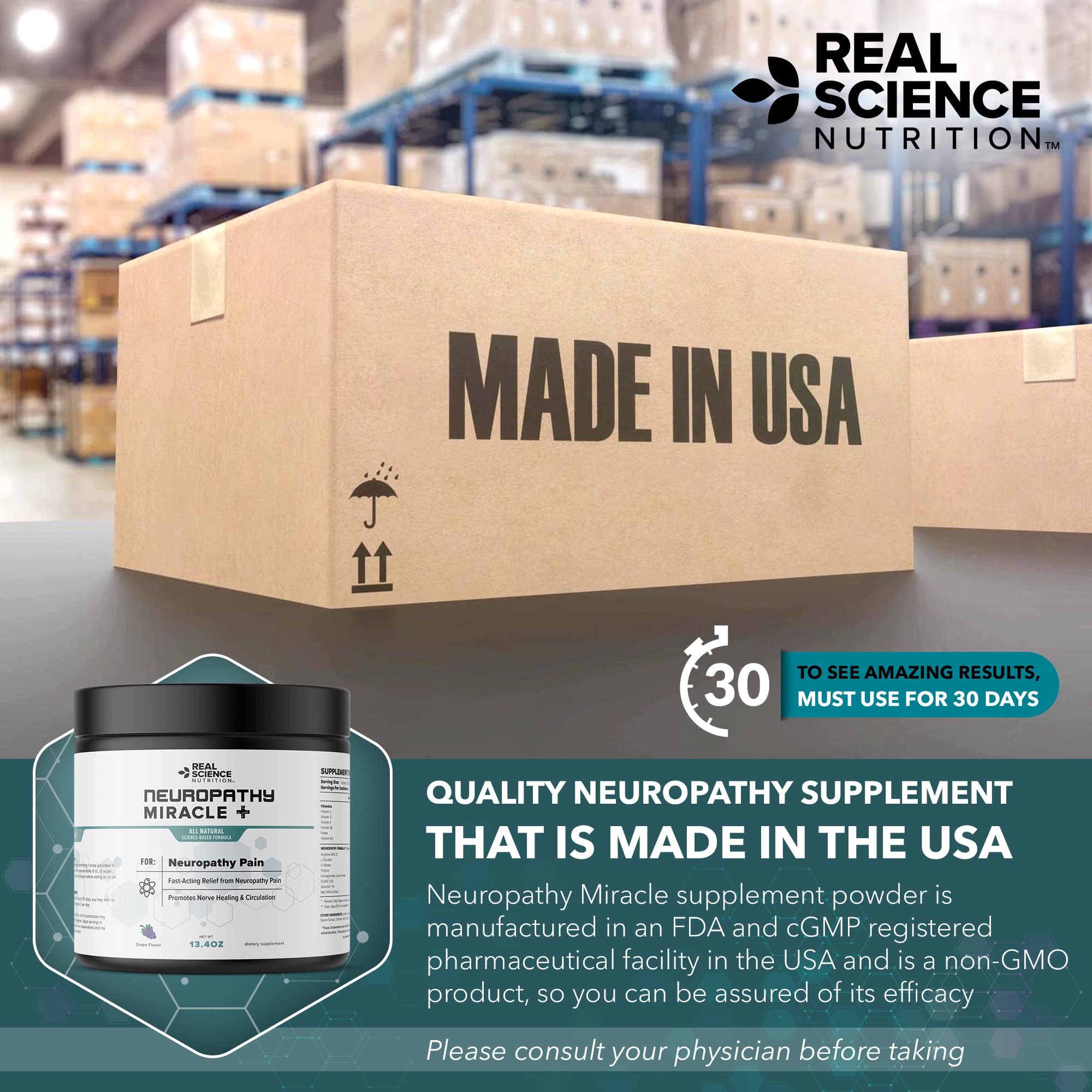 Real Science Nutrition Offers Neuropathy Miracle a Natural Powder Supplement to Improve Circulation and Provide Relief for Neuropathy Real Science NutritionAu supplements