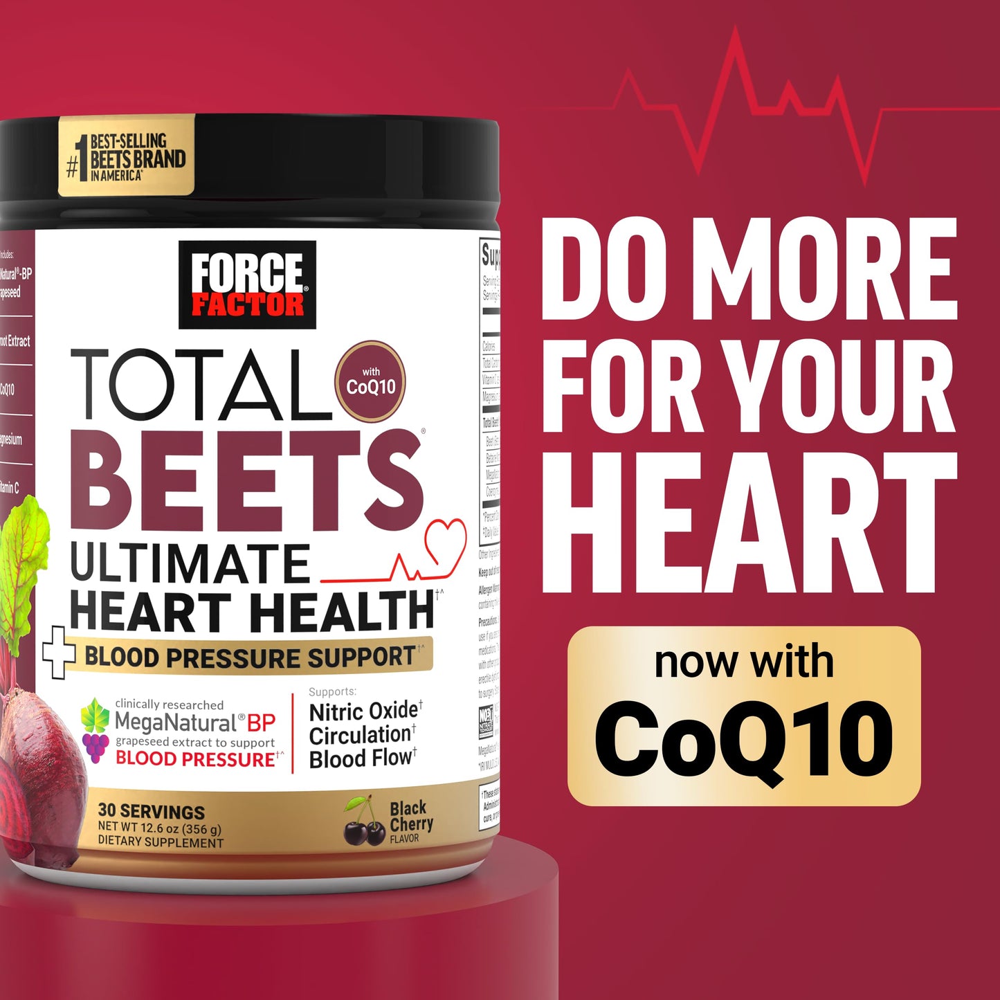 Force Factor Total Beets Drink Mix Superfood Powder with Nitrates to Support Circulation, Blood Flow, Nitric Oxide, Energy, Endurance, and Stamina Force FactorUS supplements