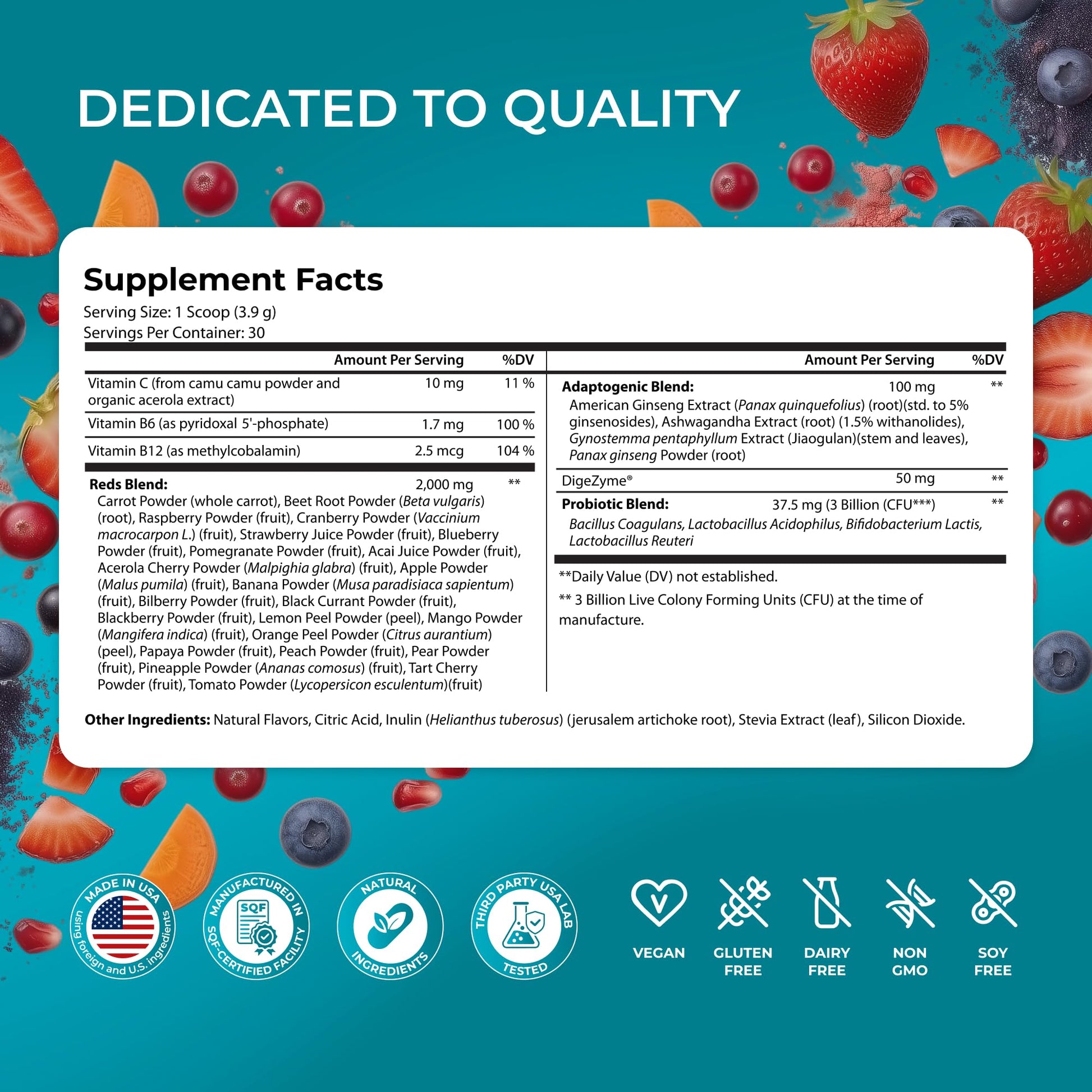 PUREHEALTH RESEARCH Metabolic Reds - Organic Superfood Powder Supplement - Fruit, Veggie, Adaptogenic, Probiotic Blends & More - for Metabolism & Energy Support - 4.13 Oz. - 30 Servings PUREHEALTH RESEARCHAu supplements