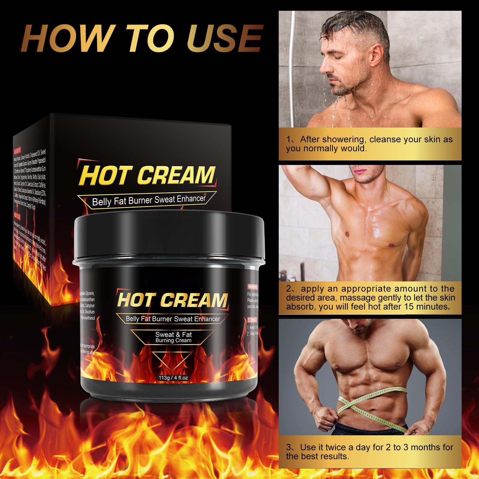 REBODUM Hot Sweat Cream, Fat Burning Cream for Belly Natural Weight Loss Cream Weight Loss REBODUMAu supplements
