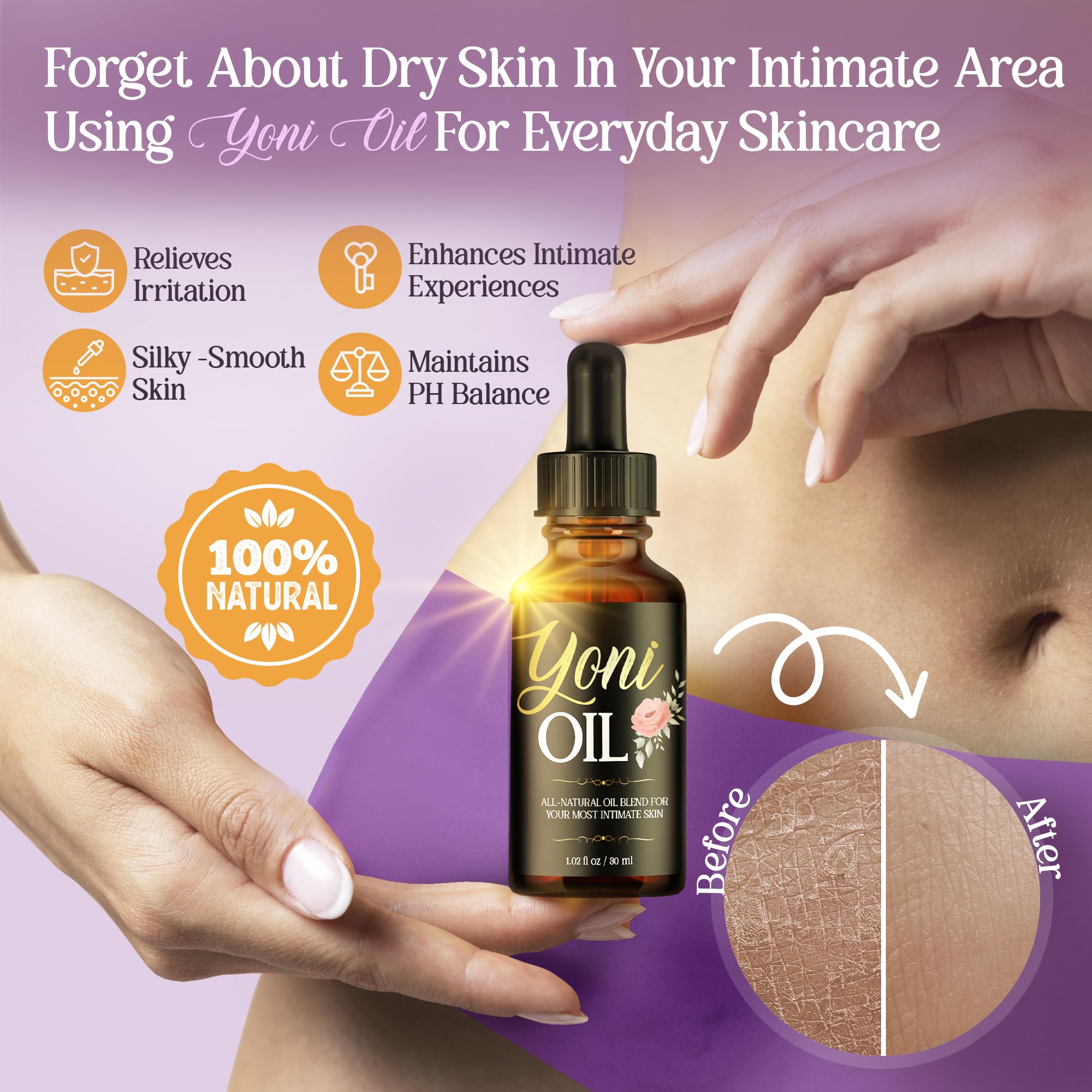 vibraxlabs Yoni Oil 1 Oz. Rose Scented Daily Feminine Wash Vulva Oil for pH Balance and Female Dryness vibraxlabsAu supplements