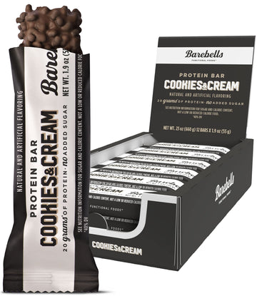 Barebells Protein Bars Cookies & Cream - 12 Count, 1.9oz Bars - Protein Snacks with 20g BAREBELLSAu supplements