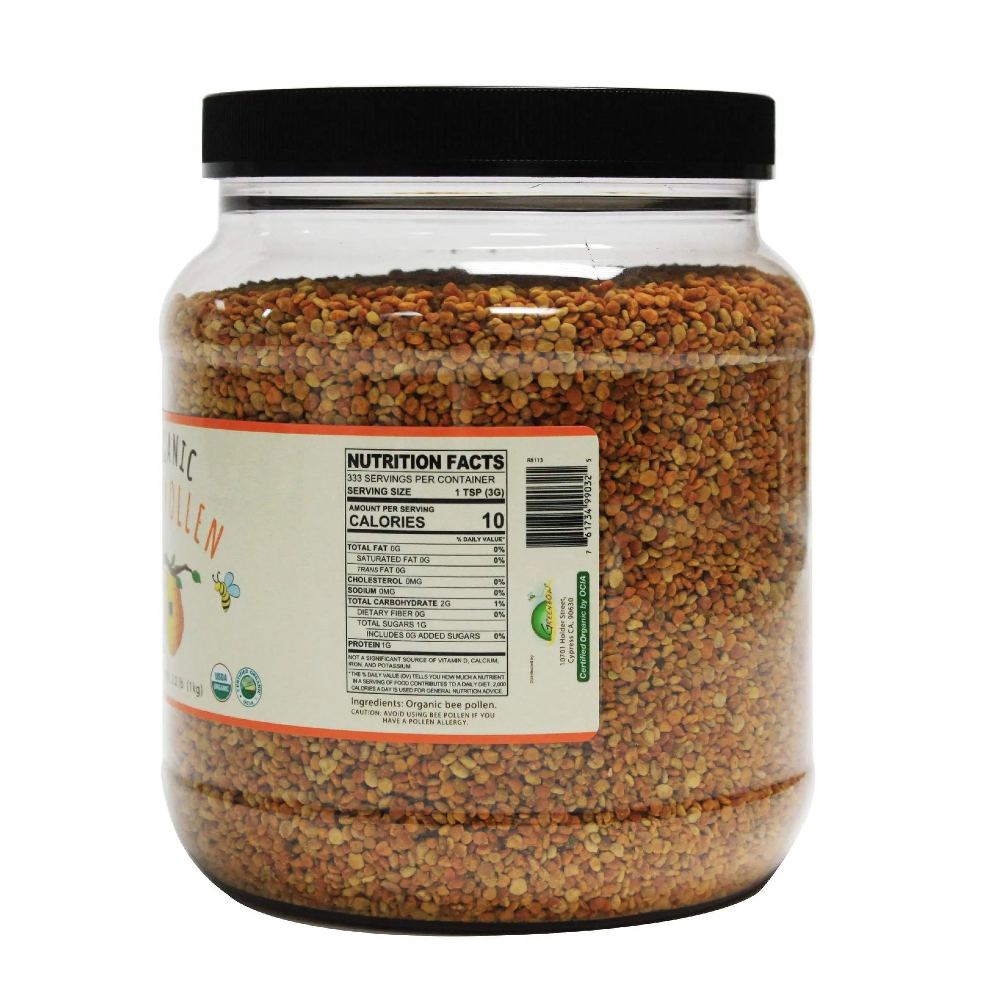 Greenbow Organic Bee Pollen - 100% USDA Certified Organic, Non-GMO, Halal, Kosher Certified, Pure & Natural Bee Pollen GreenbowAu supplements