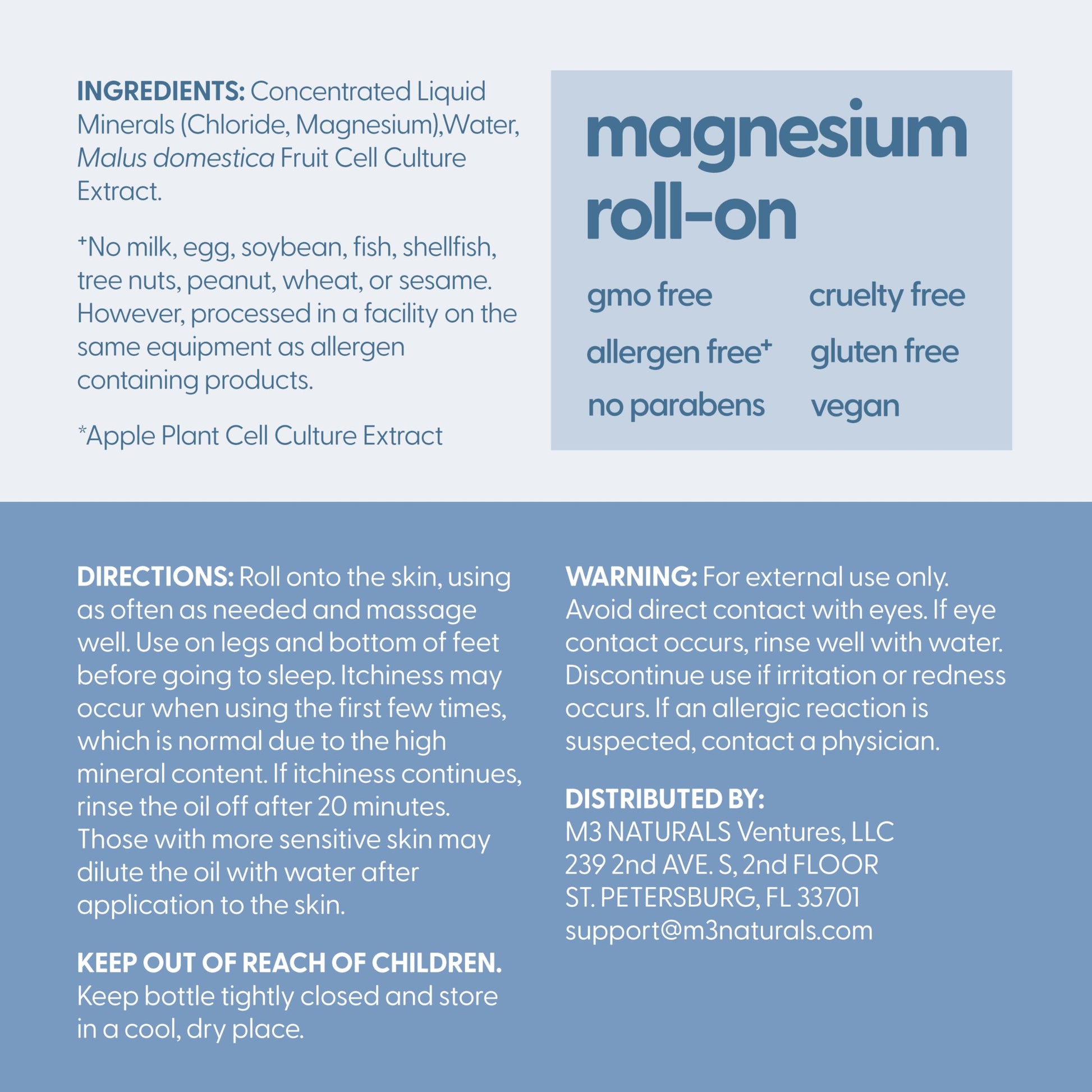 Magnesium Roll On for Adults & Kids, Easy Application for Sore Muscles, Feet, Joints and Leg Cramps, Helps with Sleeping and Post-Workout Recovery, for Sensitive Skin, 3 fl oz, by M3 M3 NaturalsAu supplements